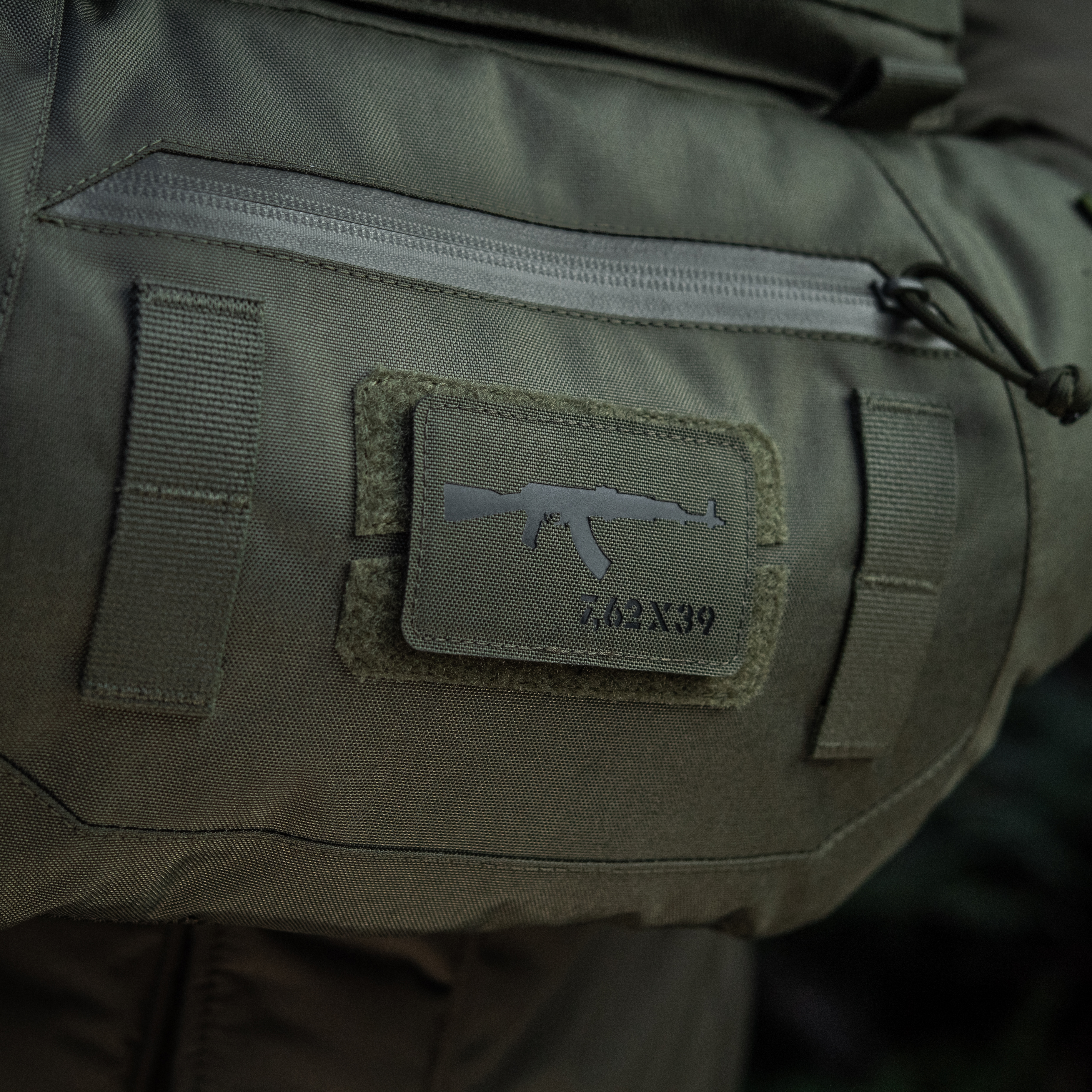 M-Tac нашивка AKM 7,62х39 Laser Cut Ranger Green/Black — 5