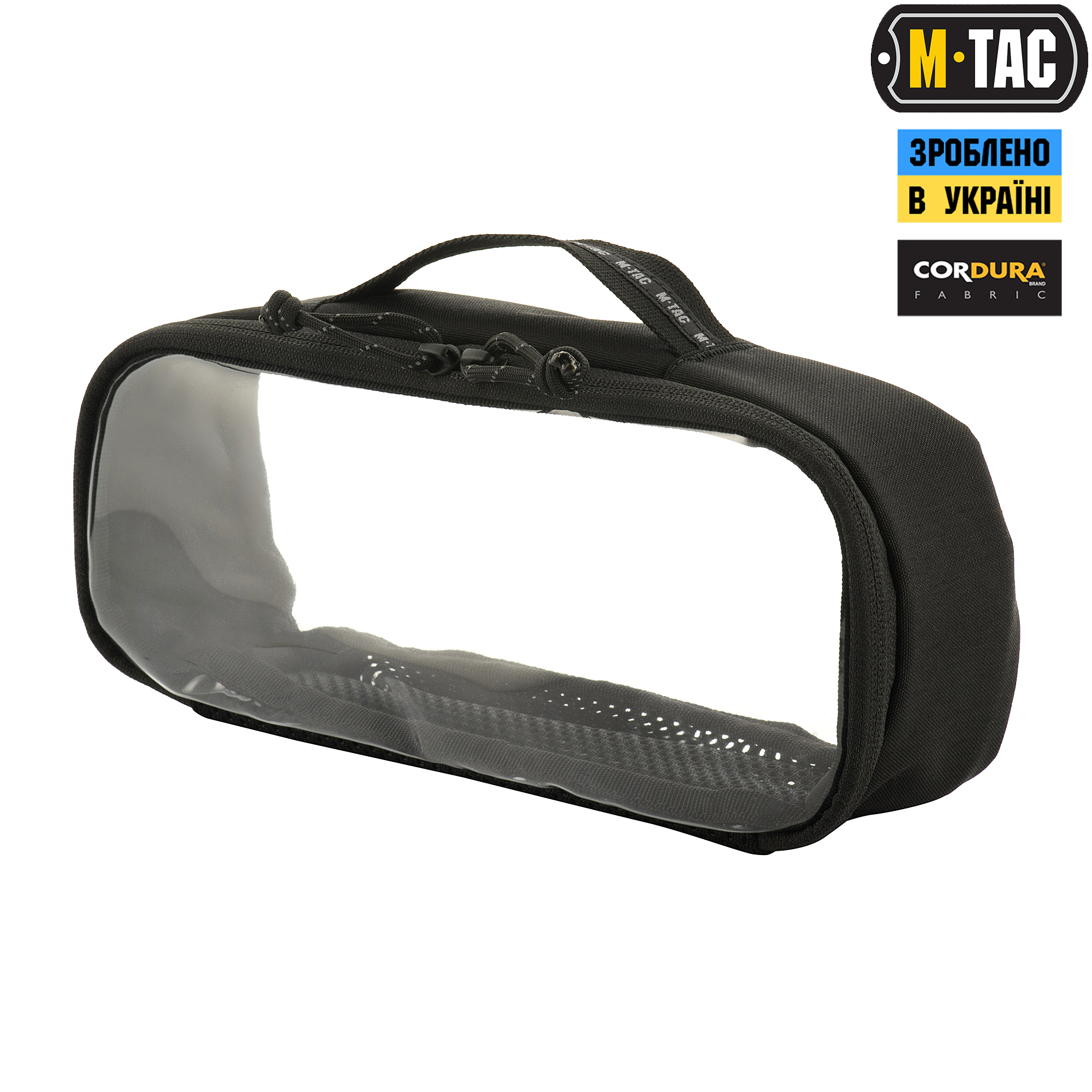M-Tac органайзер утилитарный прозрачный Elite Medium (26х11 см) Black — 2