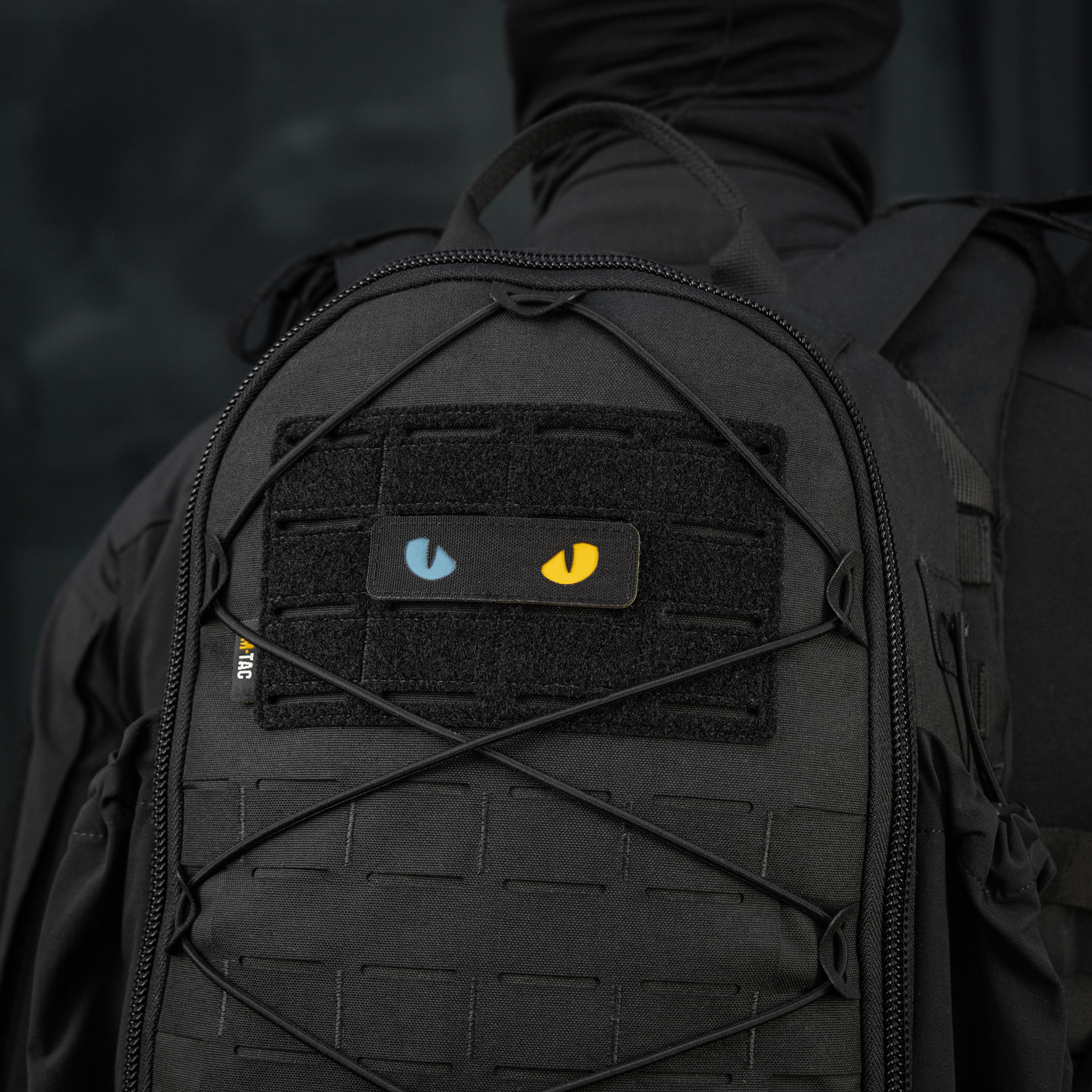 M-Tac нашивка Cat Eyes Laser Cut Black/Yellow/Blue/GID — 14