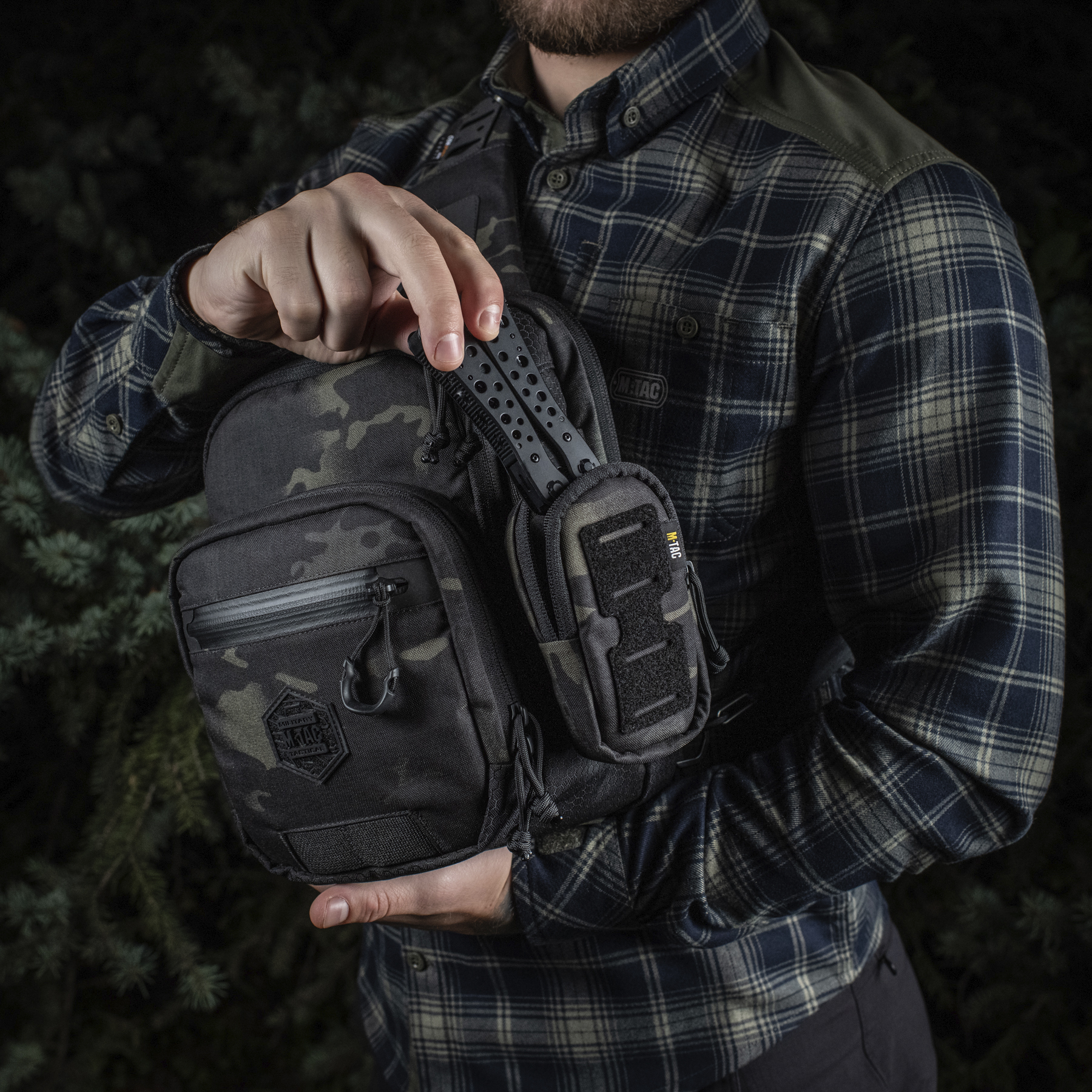 M-Tac подсумок утилитарный плечевой Elite Gen.II Multicam Black — 14