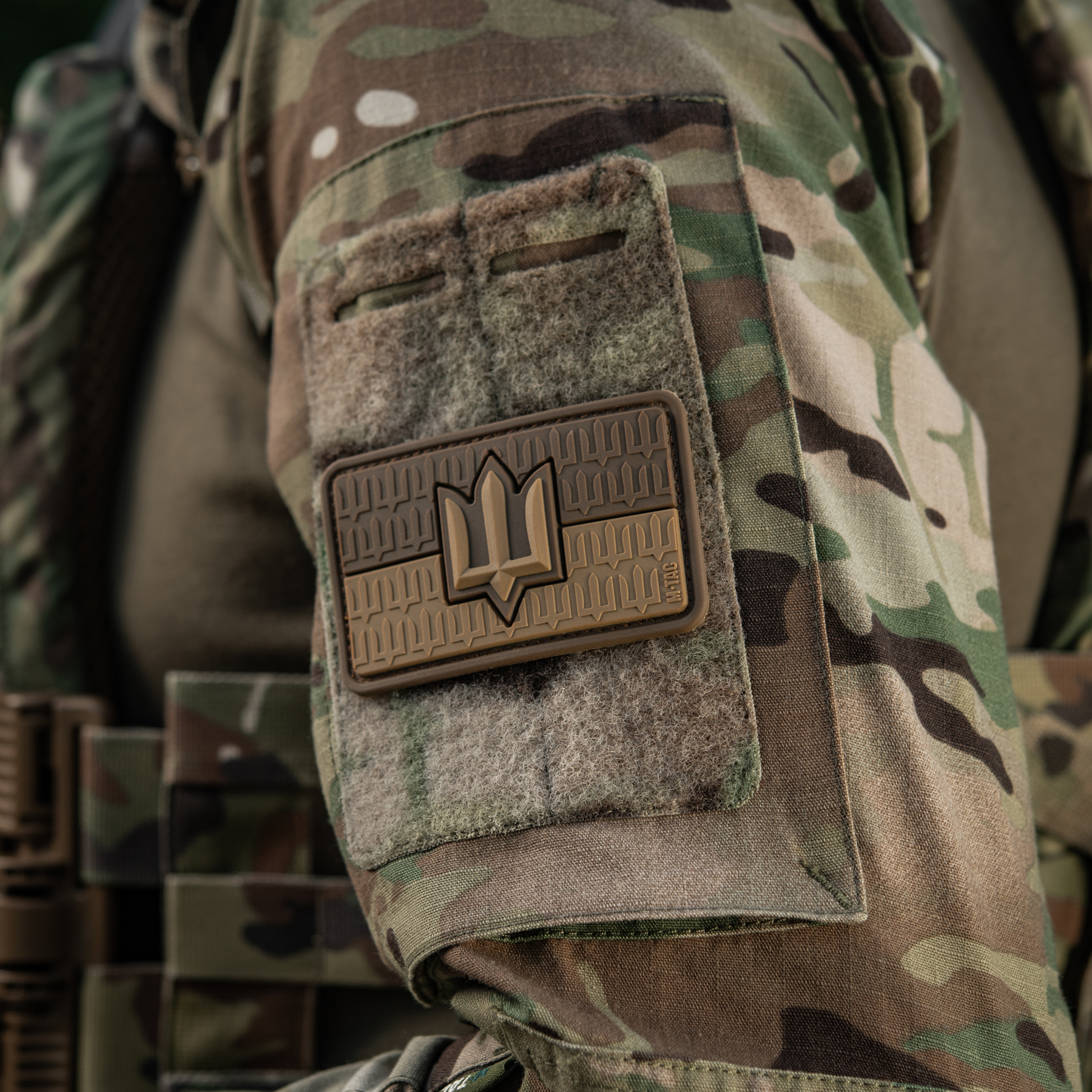 M-Tac нашивка прапор України з тризубом ЗСУ PVC Coyote — 15