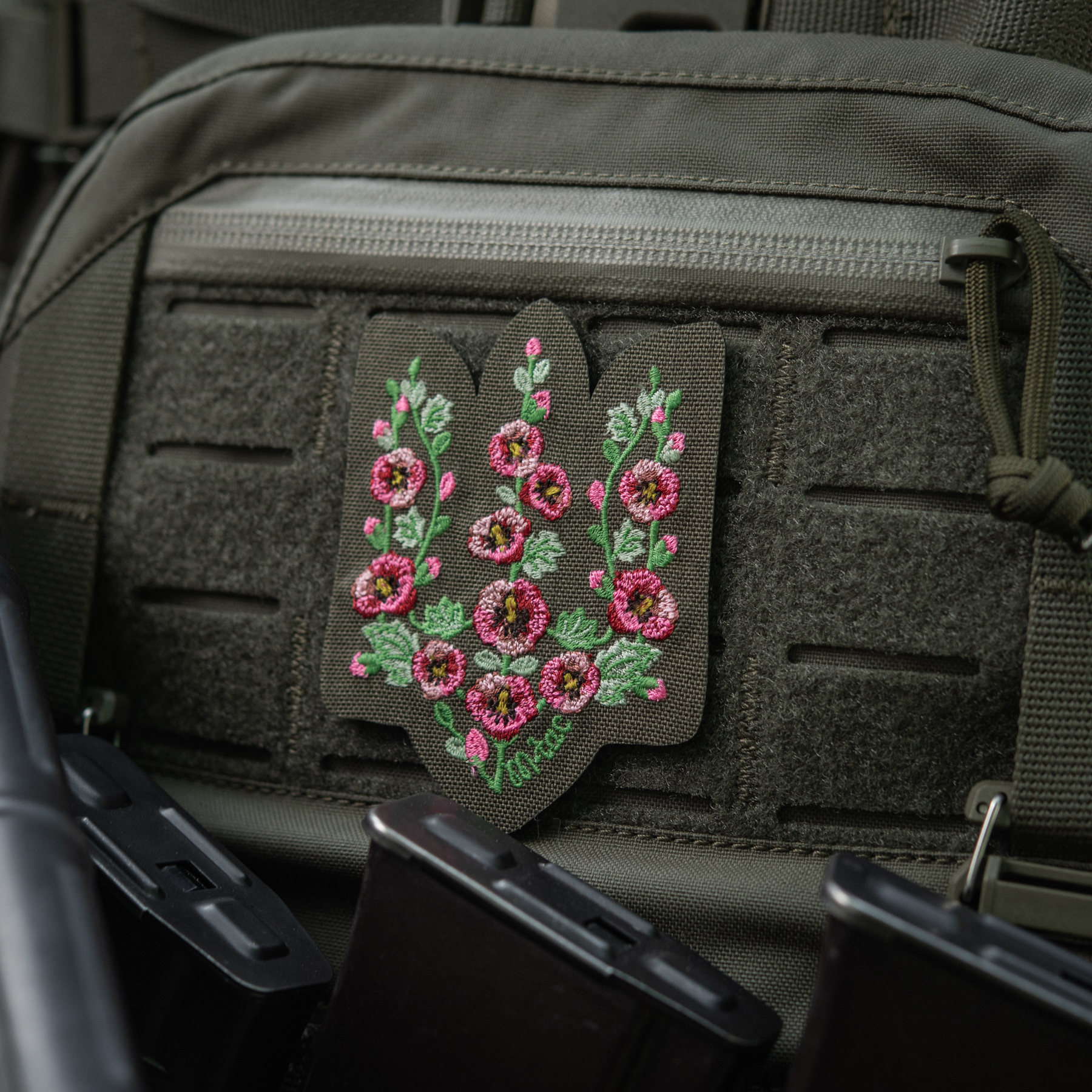 M-Tac нашивка Тризуб рожеві Мальви (вишивка) Ranger Green — 6