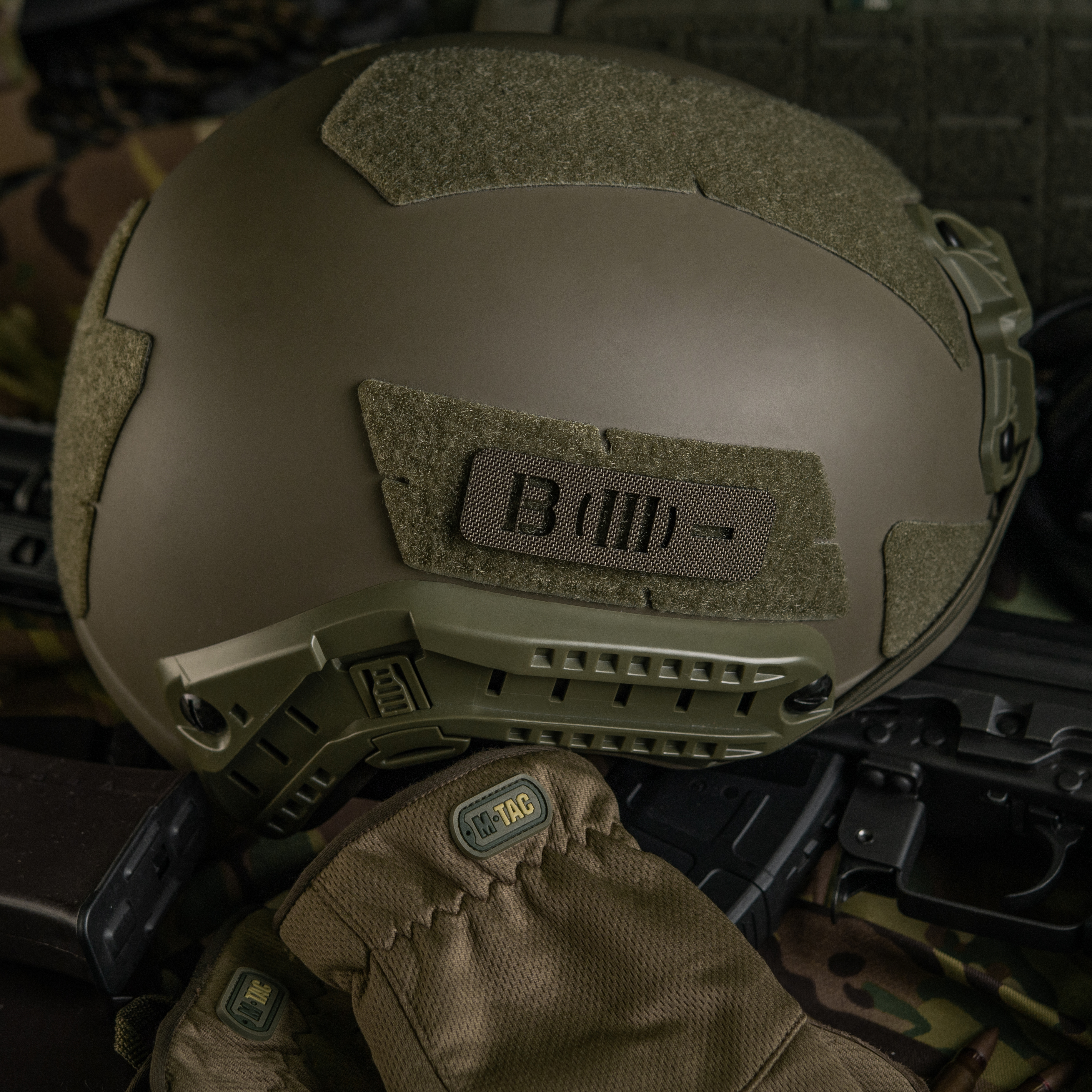 M-Tac нашивка группа крови B (III) - сквозная Laser Cut 25х80 Ranger Green — 5