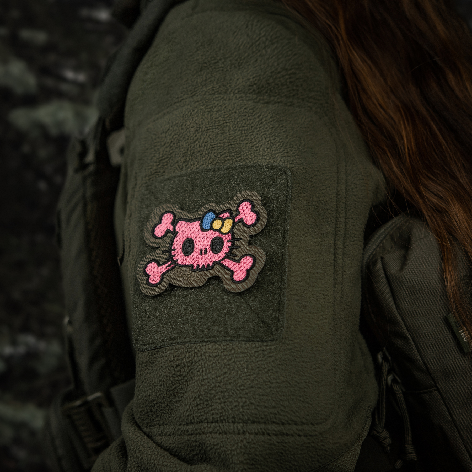 M-Tac нашивка KITTY (вышивка) Pink/Ranger Green — 9