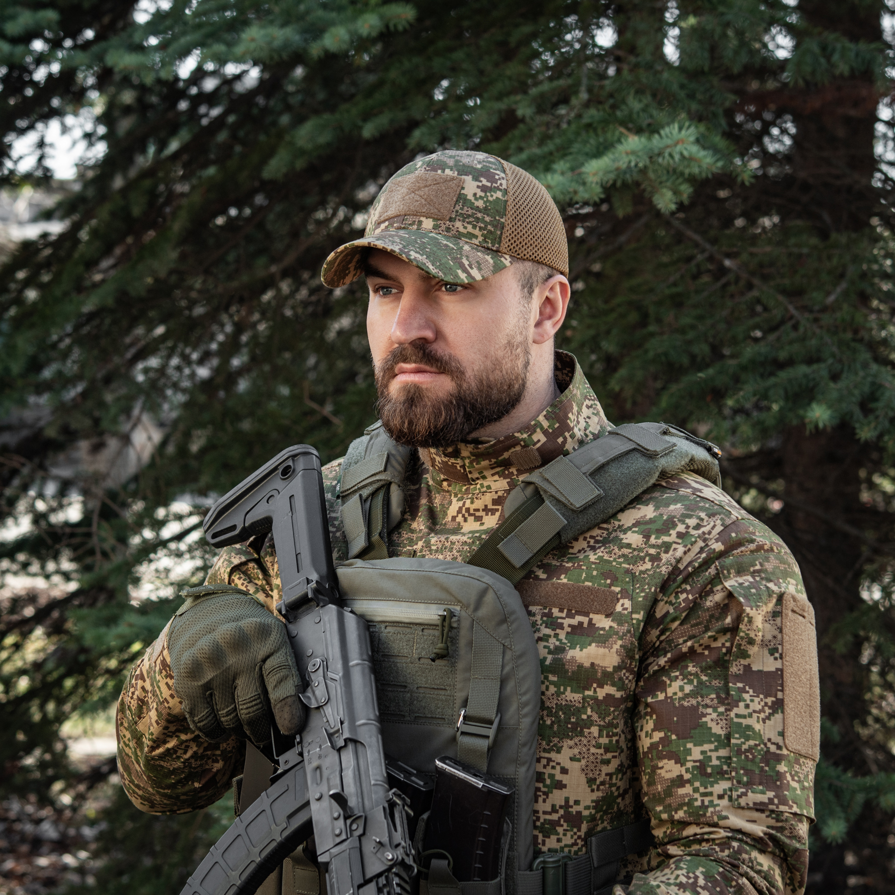 M-Tac бейсболка тактическая с сеткой Rip-Stop NGU Camo — 7
