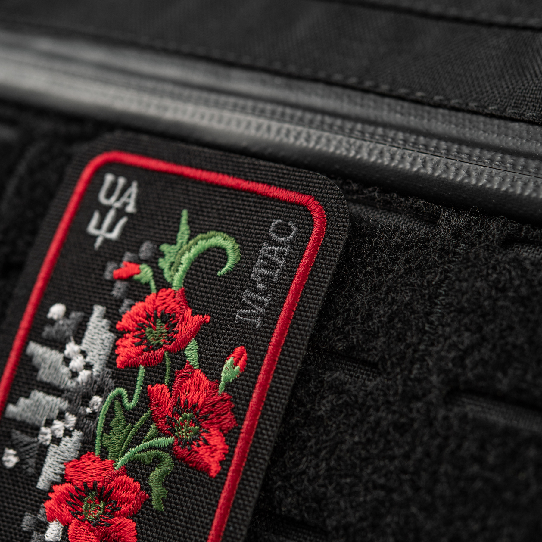 M-Tac нашивка Орнамент Мак (вышивка) Black/Red — 6