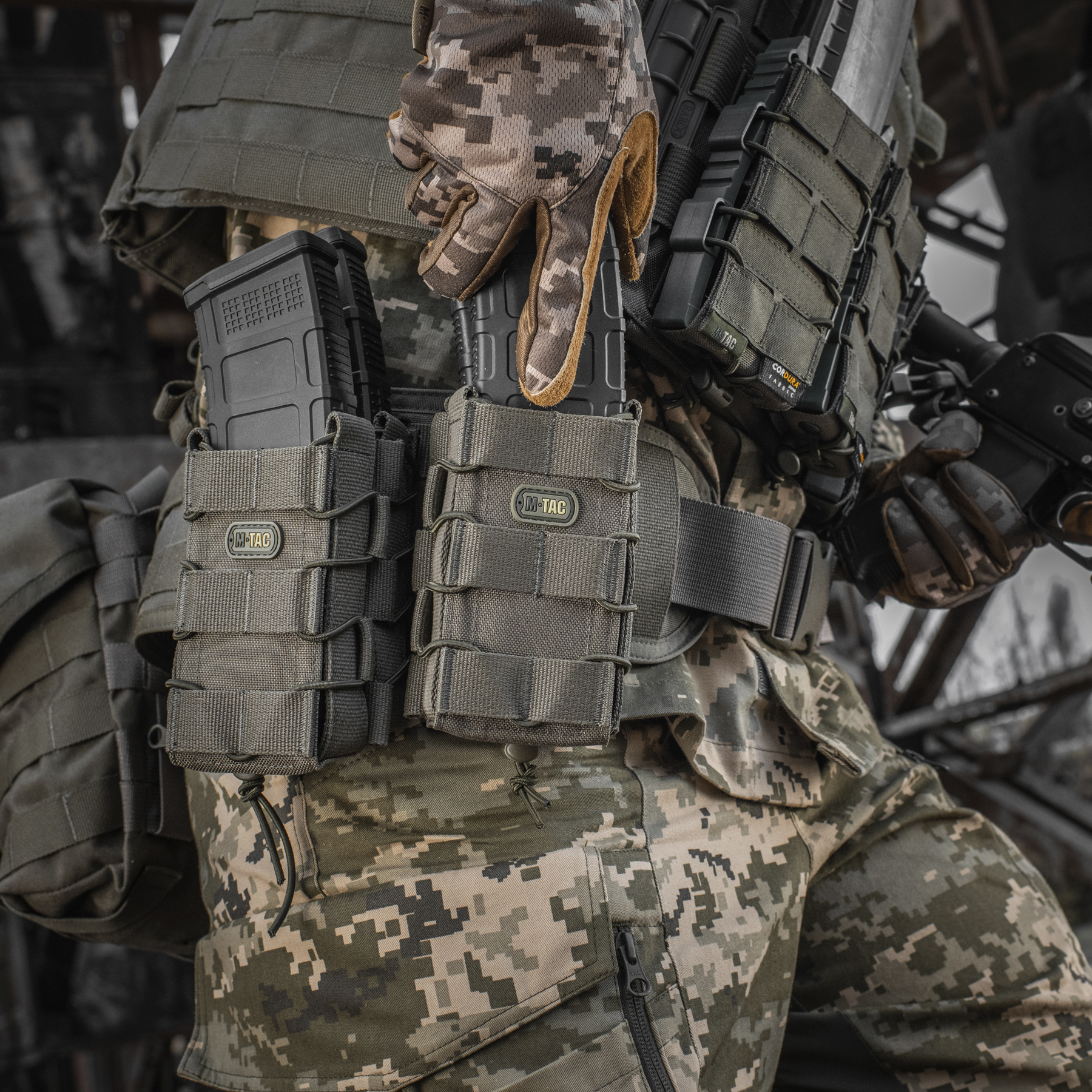 M-Tac подсумок для АК открытый двойной Ranger Green — 13