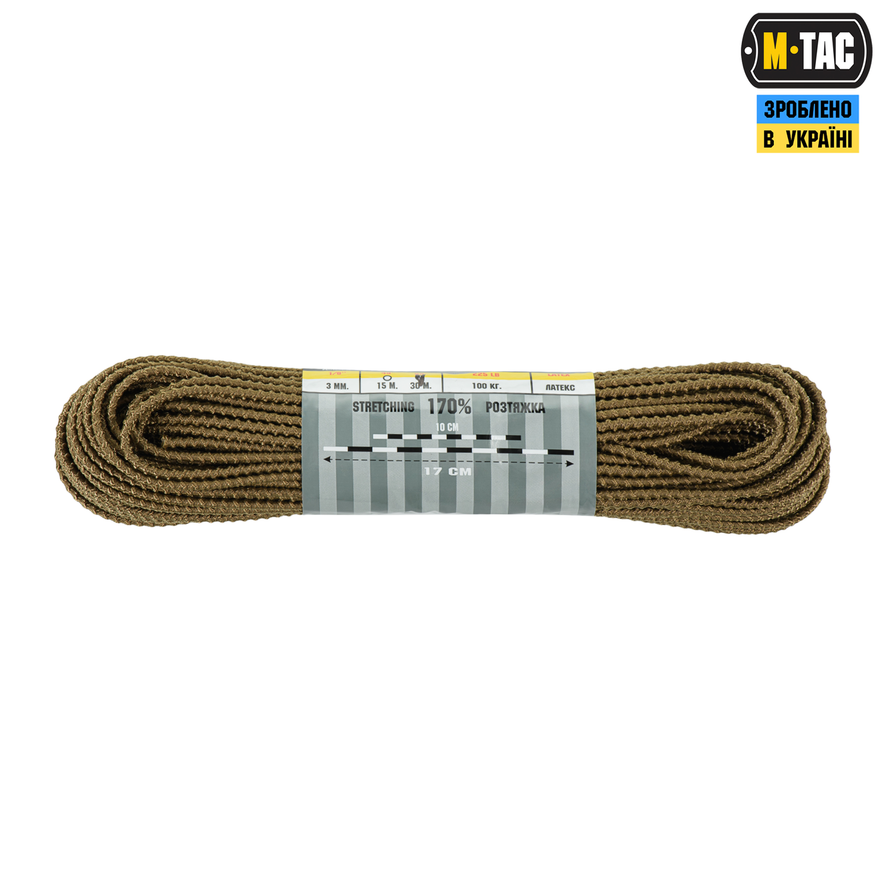 M-Tac паракорд Shock-Cord 3mm 30m Dragon Skin Coyote — 3
