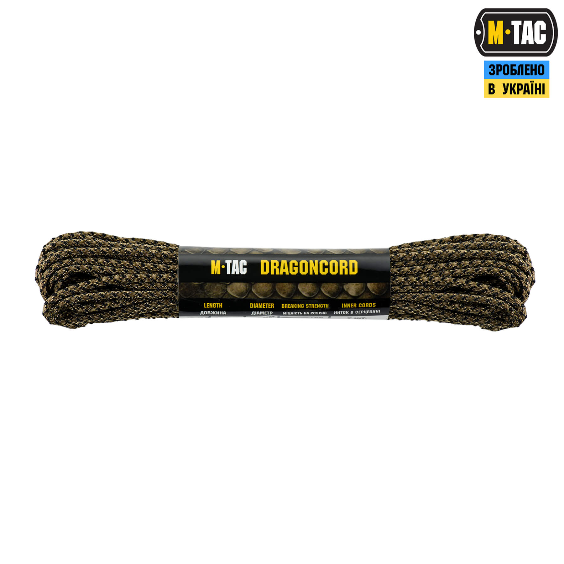 M-Tac паракорд Dragon Cord 15m Coyote/Black — 2