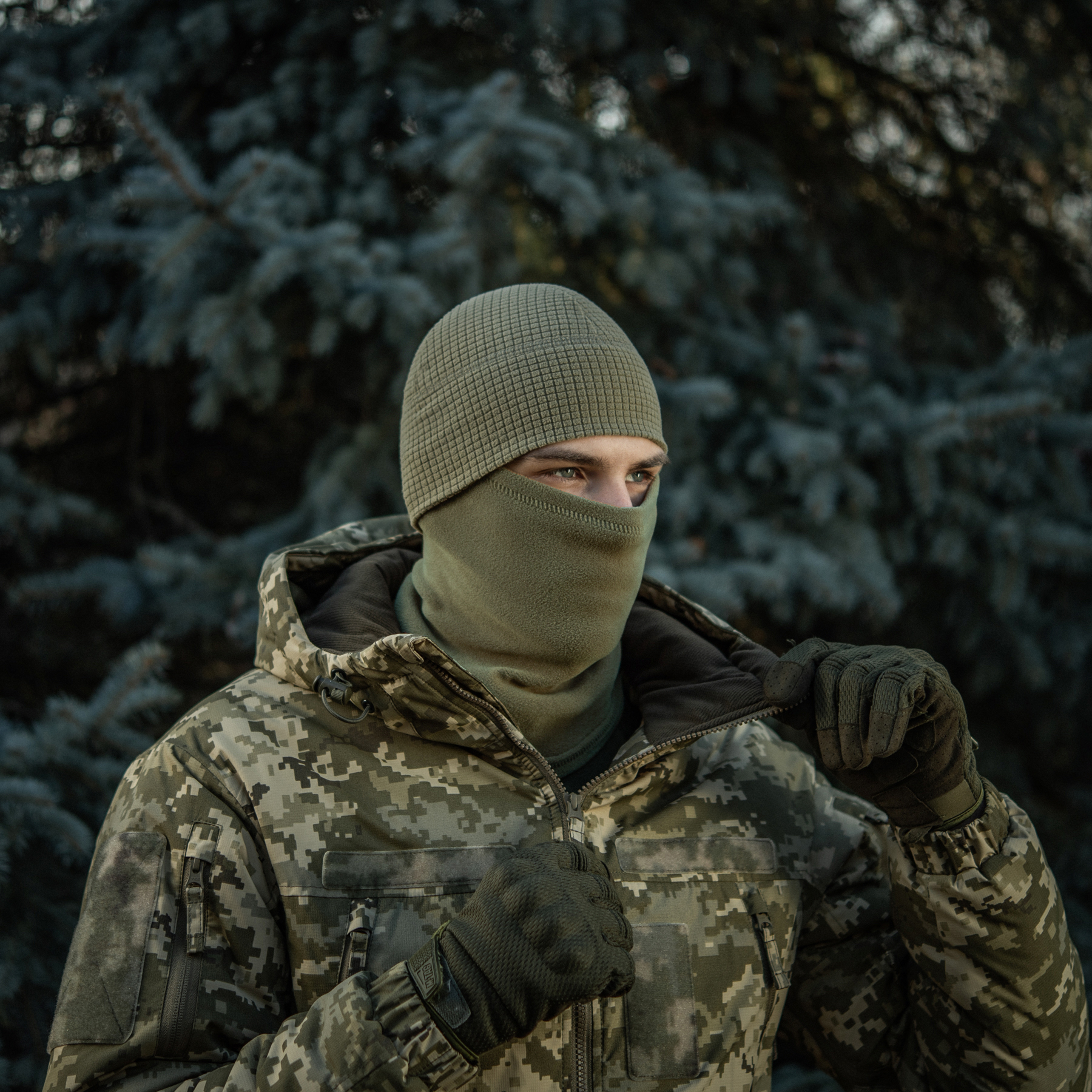 M-Tac шапка-подшлемник флис рип-стоп Tan — 9