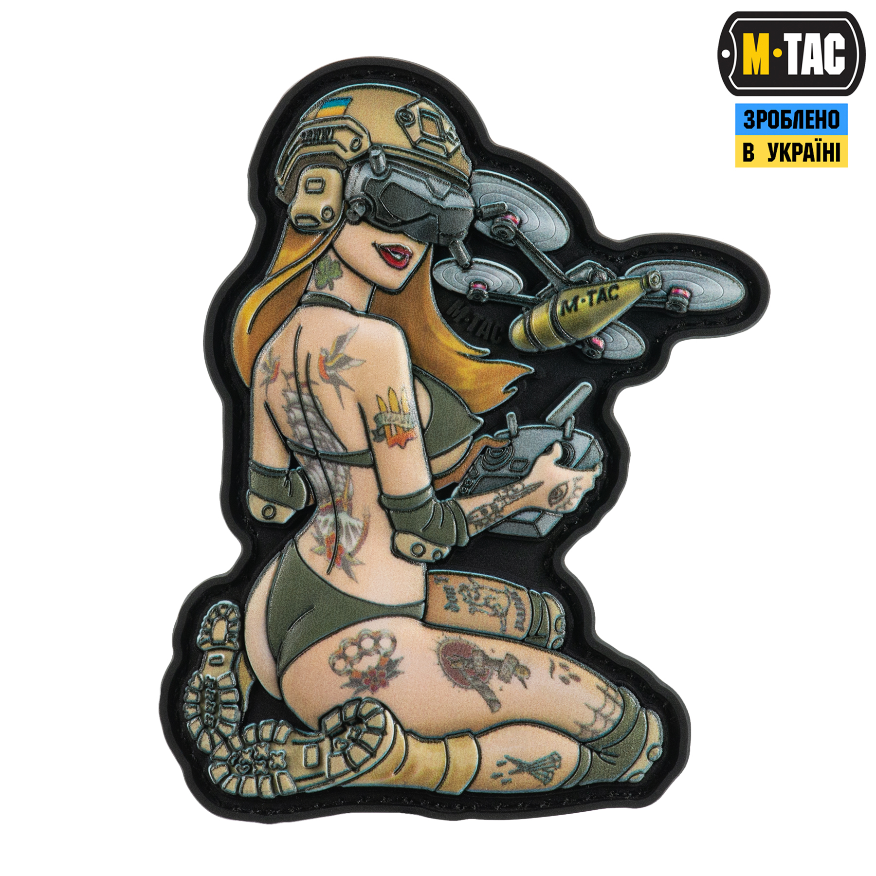 M-Tac нашивка girl №6 PVC Hooligan Olive V2 — 2