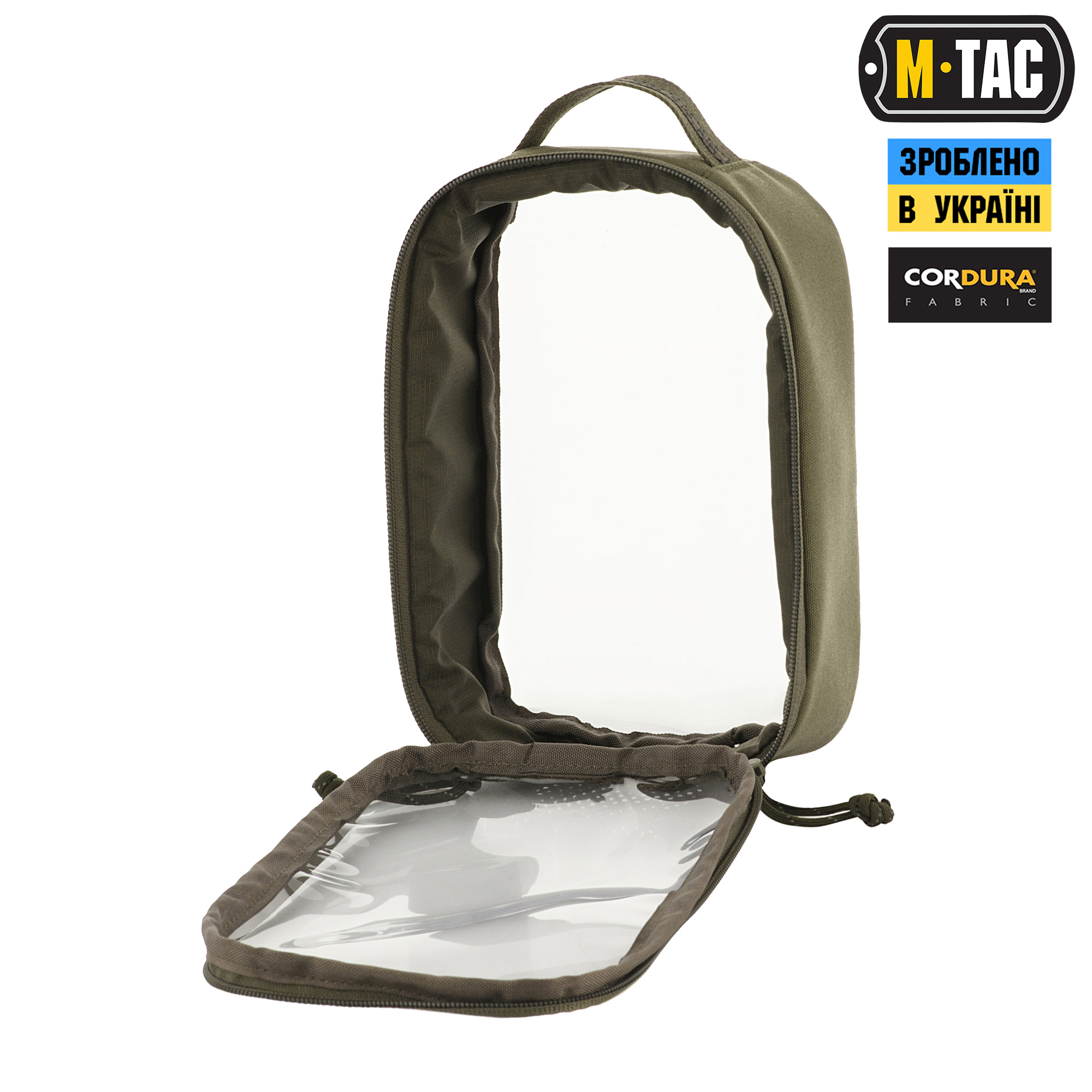 M-Tac органайзер утилитарный прозрачный Elite Small (22х14 см) Ranger Green — 6