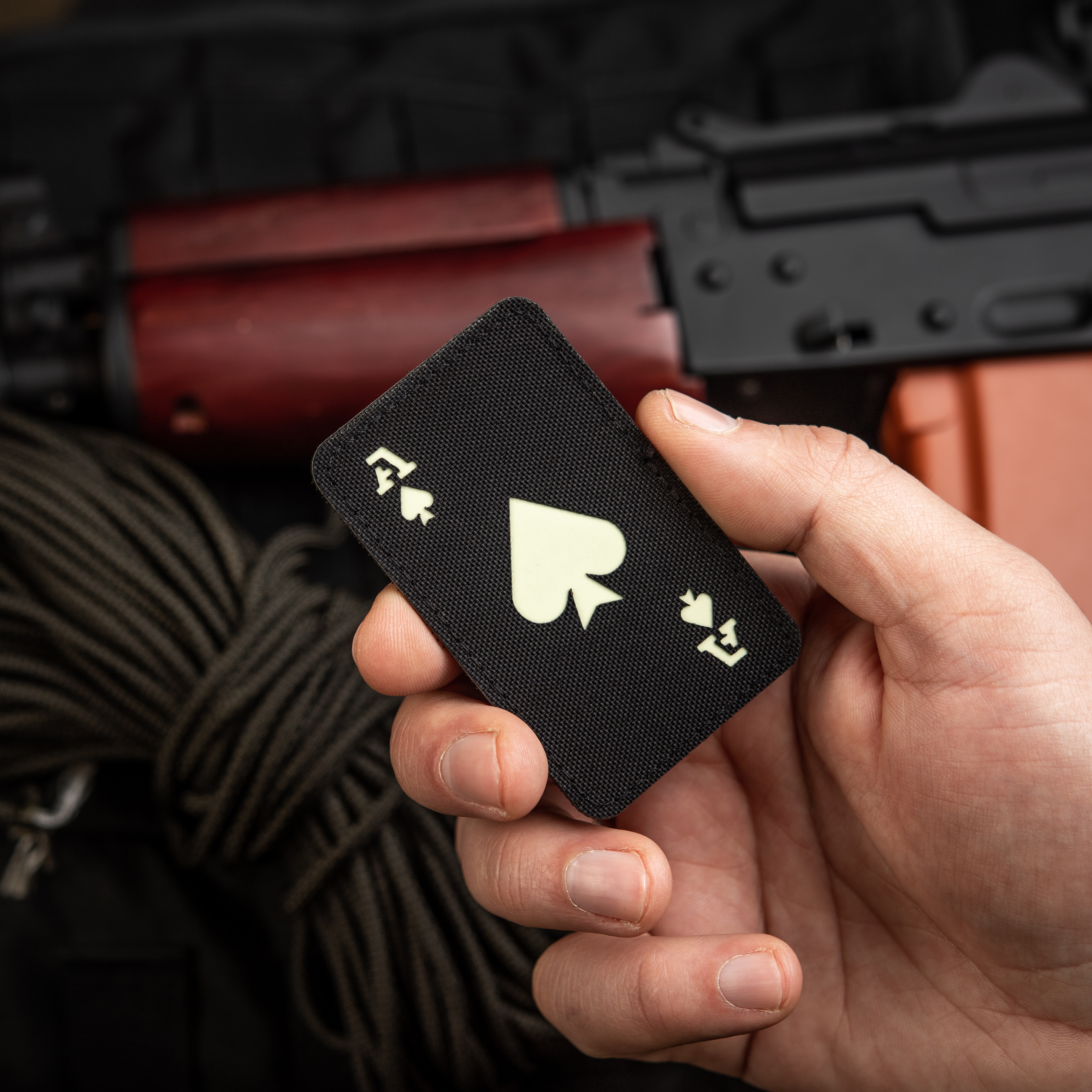 M-Tac нашивка Ace of Spades Laser Cut Black/GID — 9