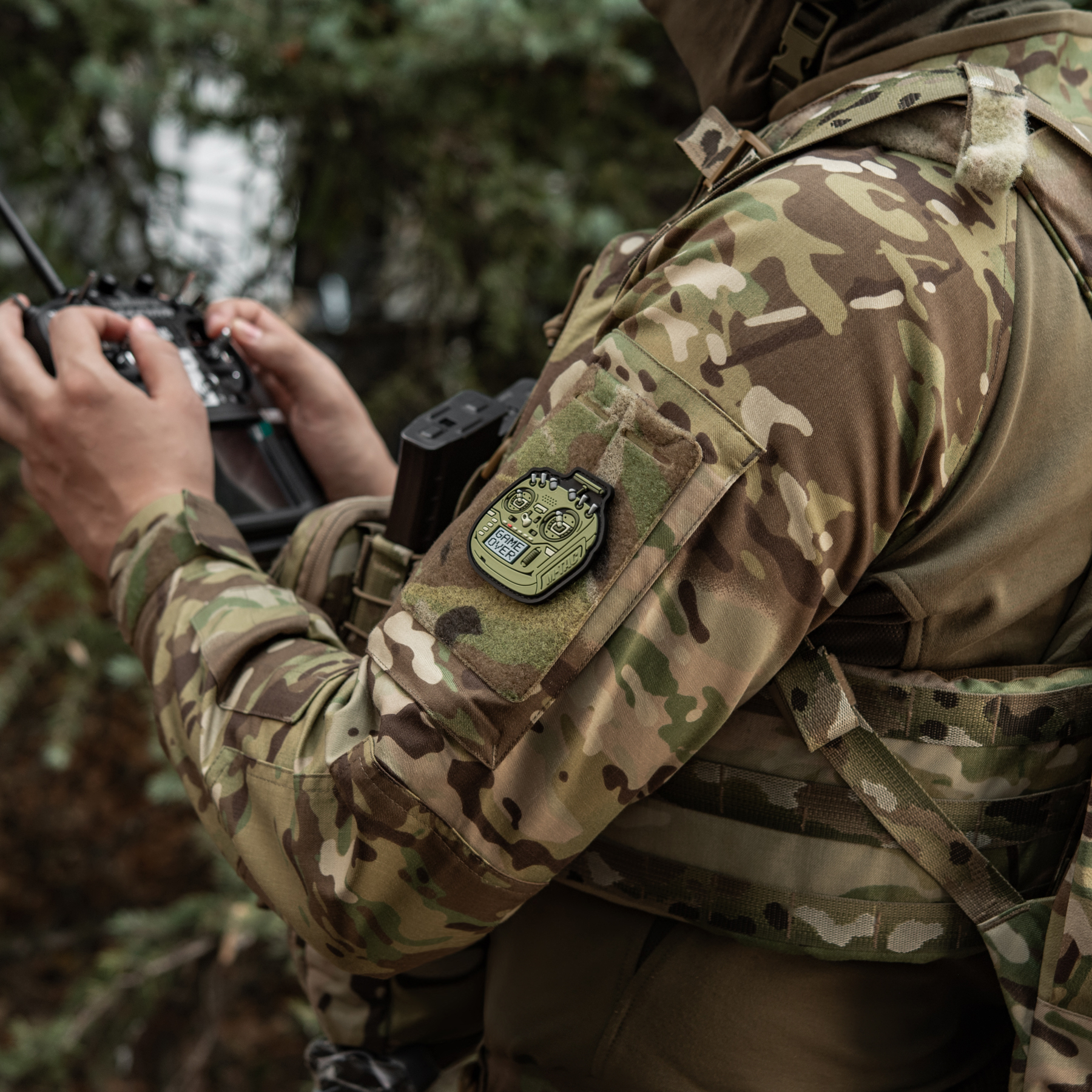 M-Tac нашивка пульт FPV олива (PVC) — 13
