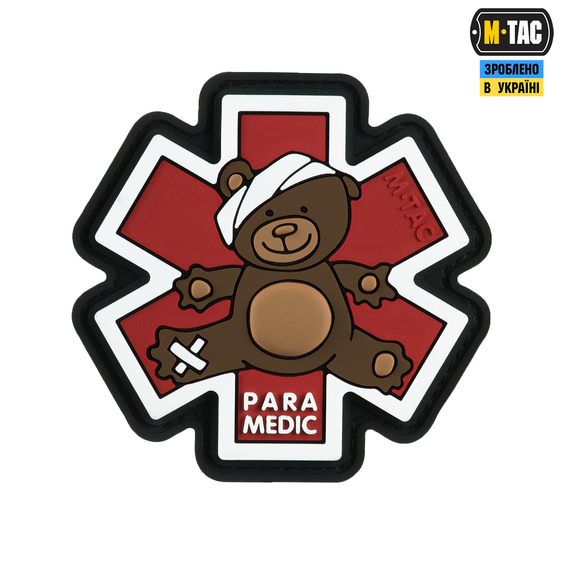 M-Tac нашивка Paramedic Ведмідь (PVC) Brown/Black — 2