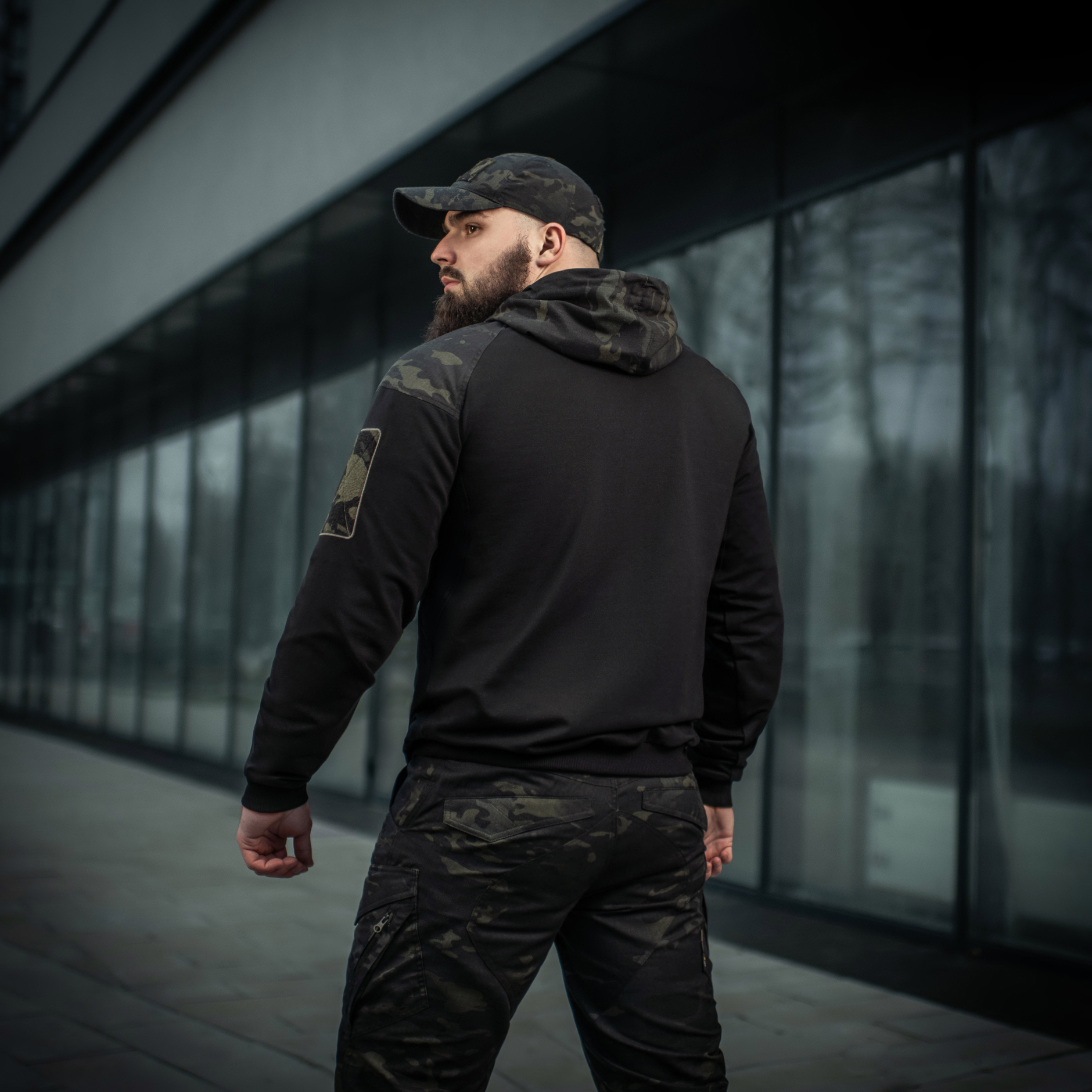 M-Tac кофта Hoodie Combat Black Multicam — 11