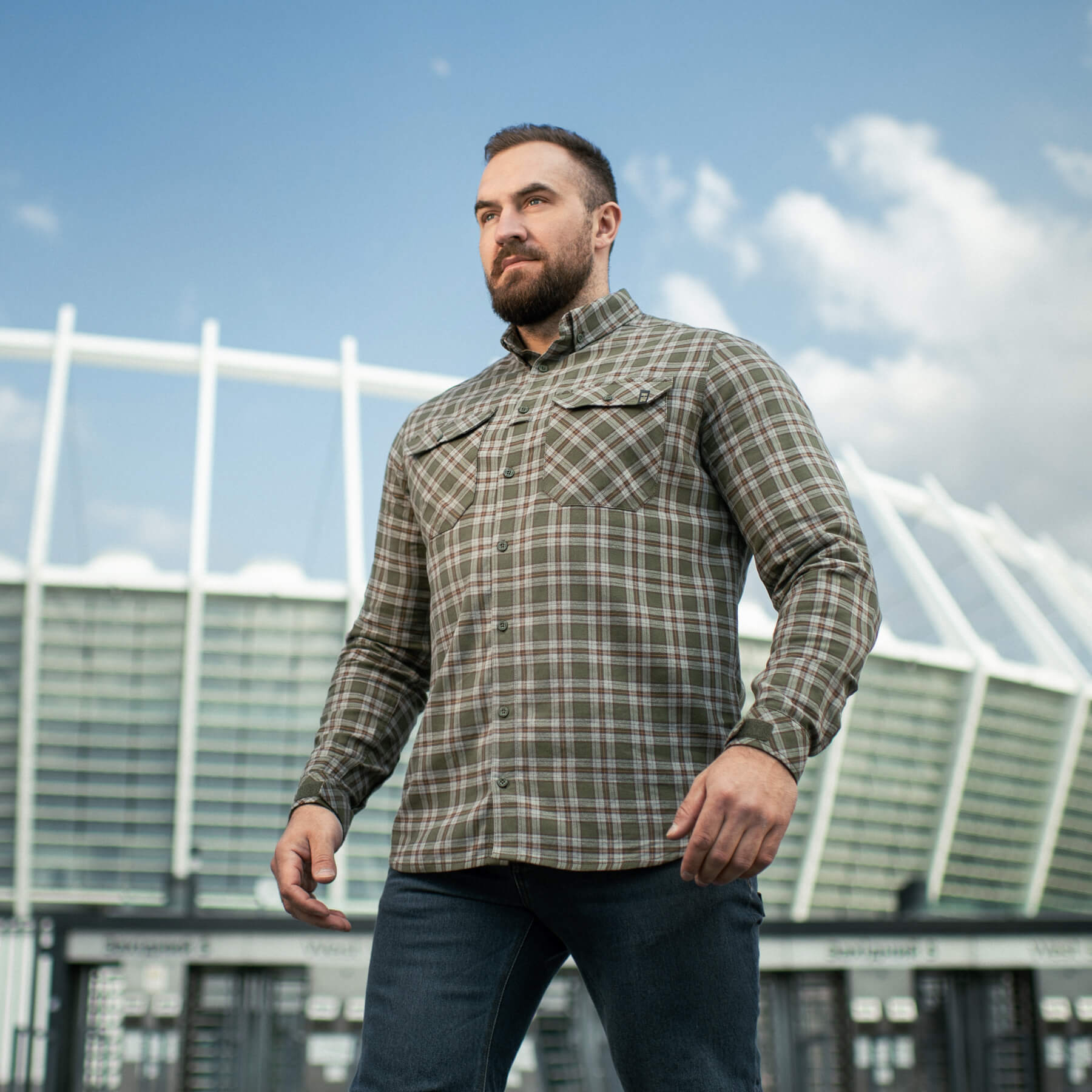 M-Tac рубашка Lumberjack Cotton Shirt Olive/Grey — 10