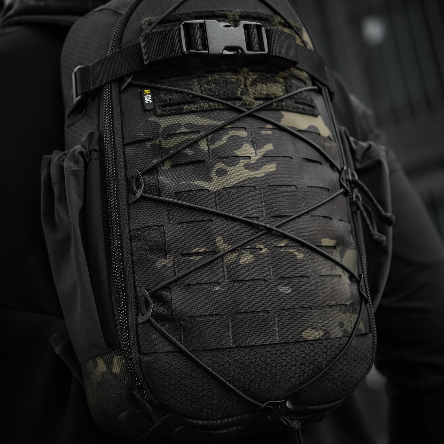 M-Tac рюкзак Sturm с эргономичными лямками Elite Multicam Black — 9