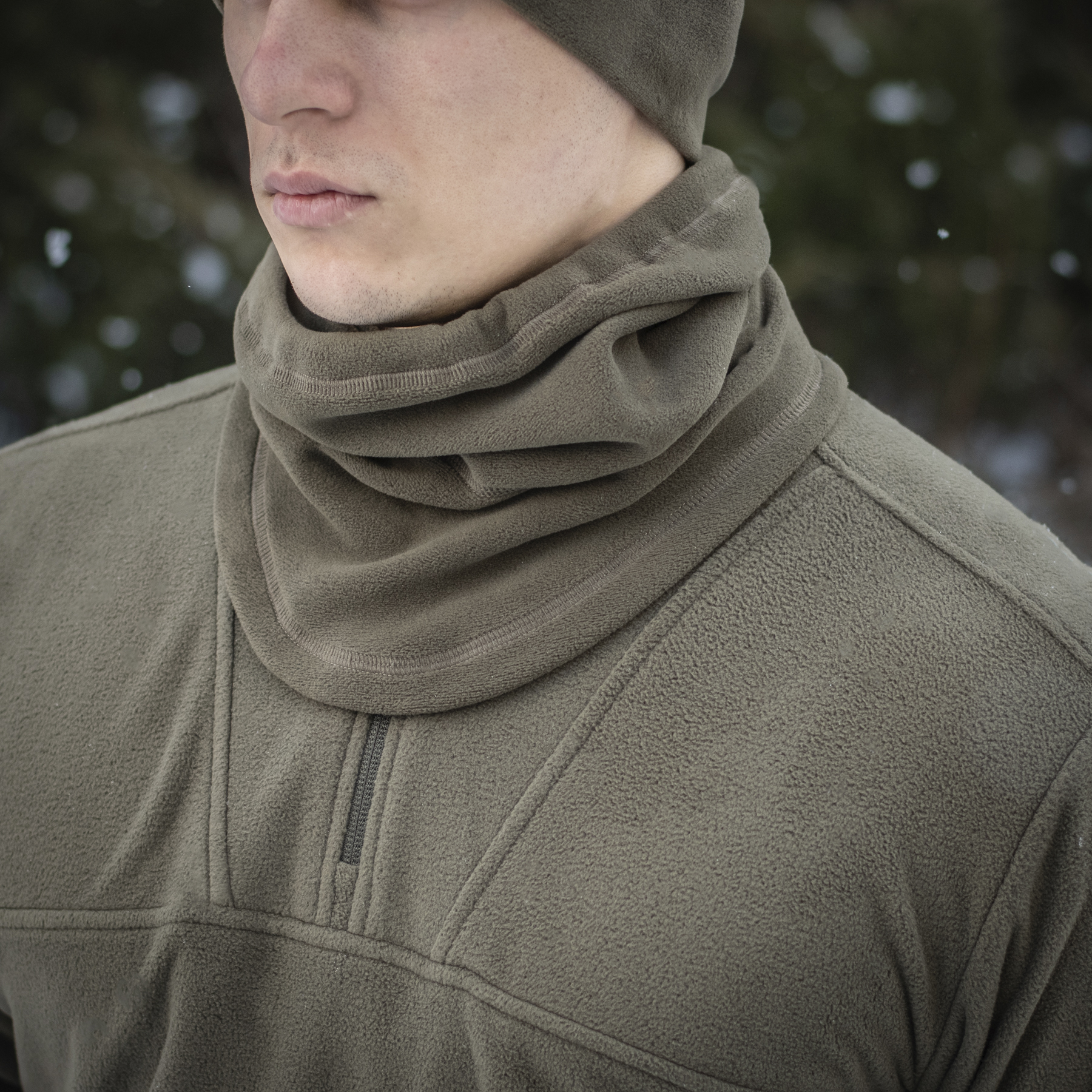 M-Tac шарф-труба анатомический с затяжкой Polartec Dark Olive — 22
