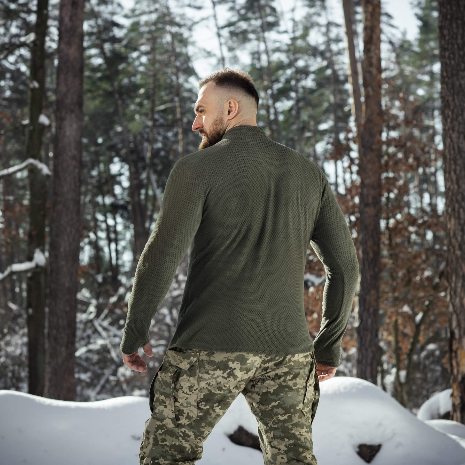 M-Tac терморубашка флис Delta Level 2 Hex Army Olive — 11