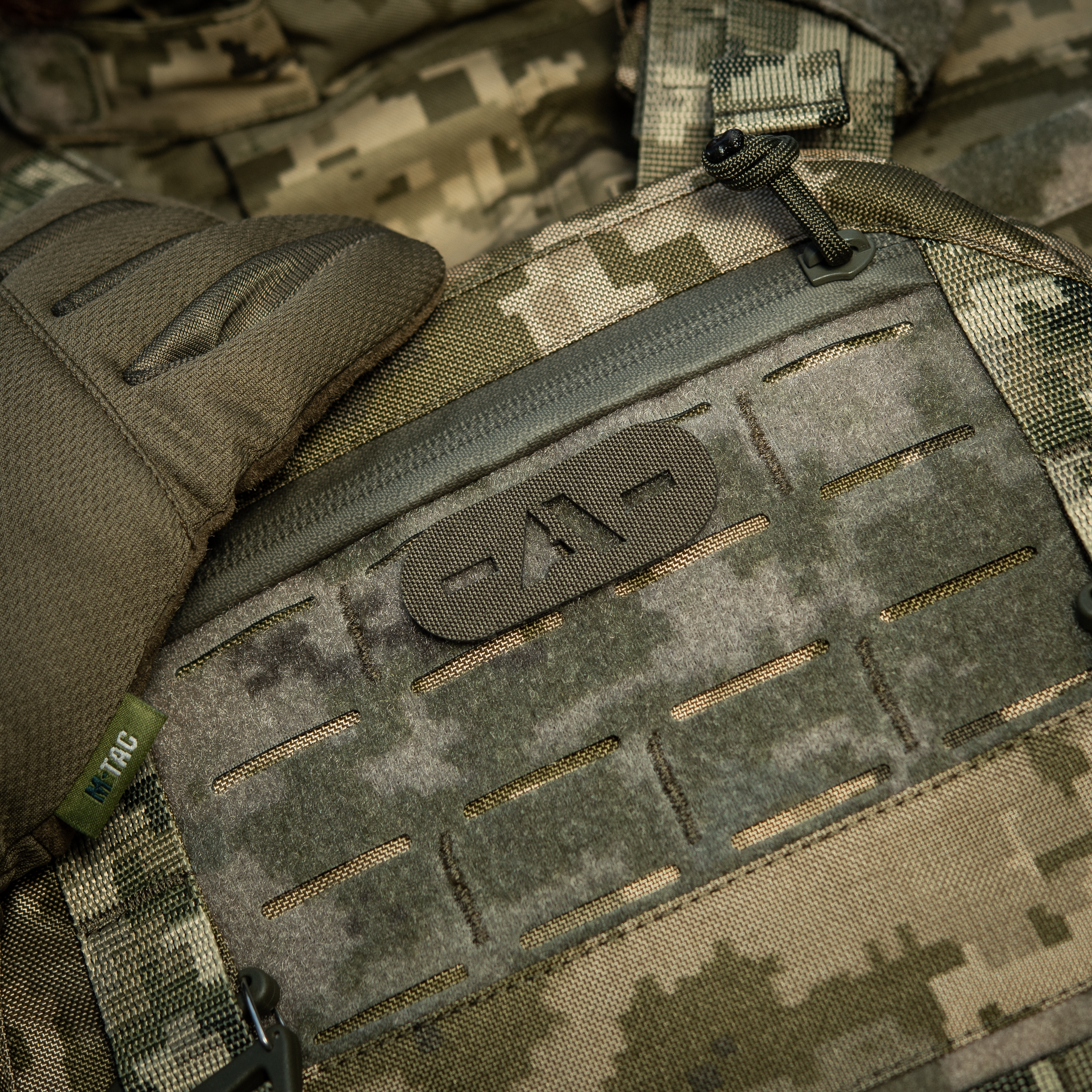 M-Tac нашивка группа крови -A- сквозная Laser Cut Ranger Green — 7