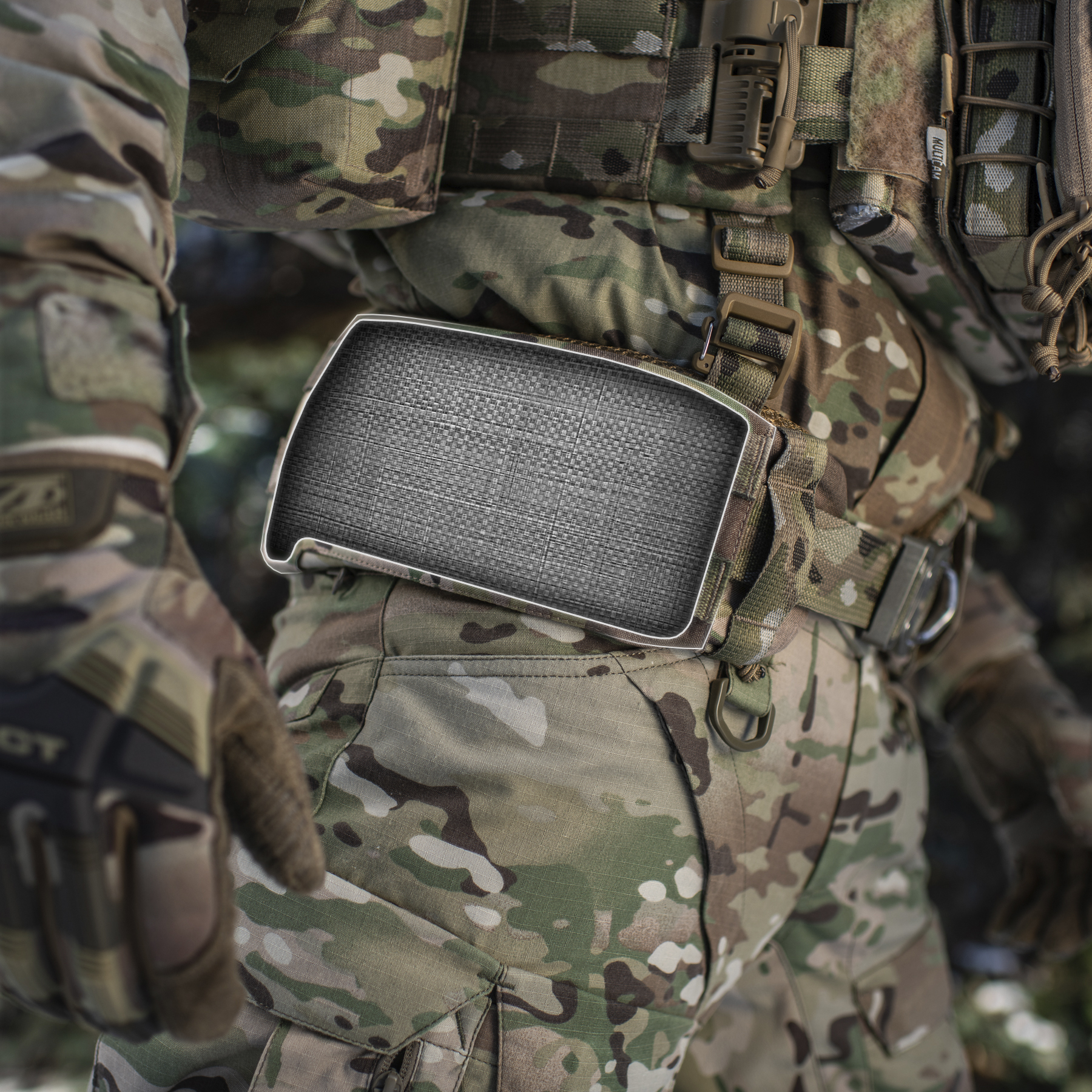 M-Tac пояс тактический War Belt ARMOR Tegris D-Ring Cobra Multicam — 14