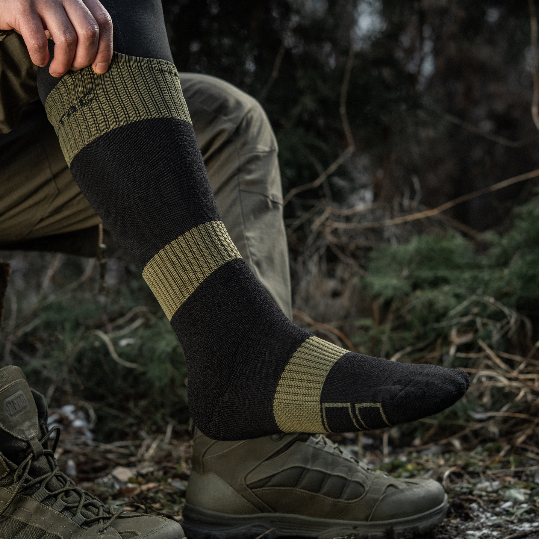M-Tac шкарпетки зимові Ranger Wool Black/Olive — 8