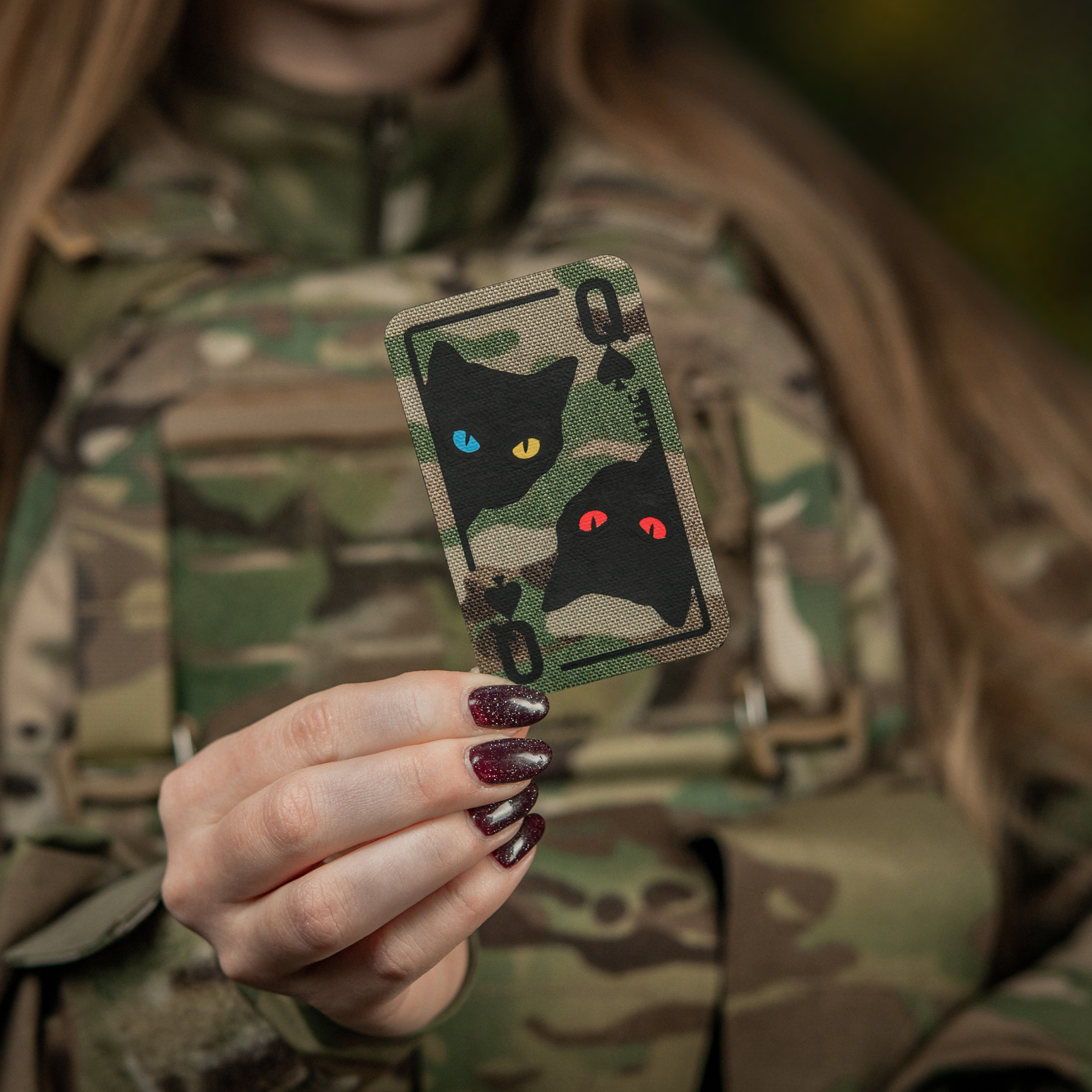 M-Tac нашивка Queen of spades Multicam/Black — 9