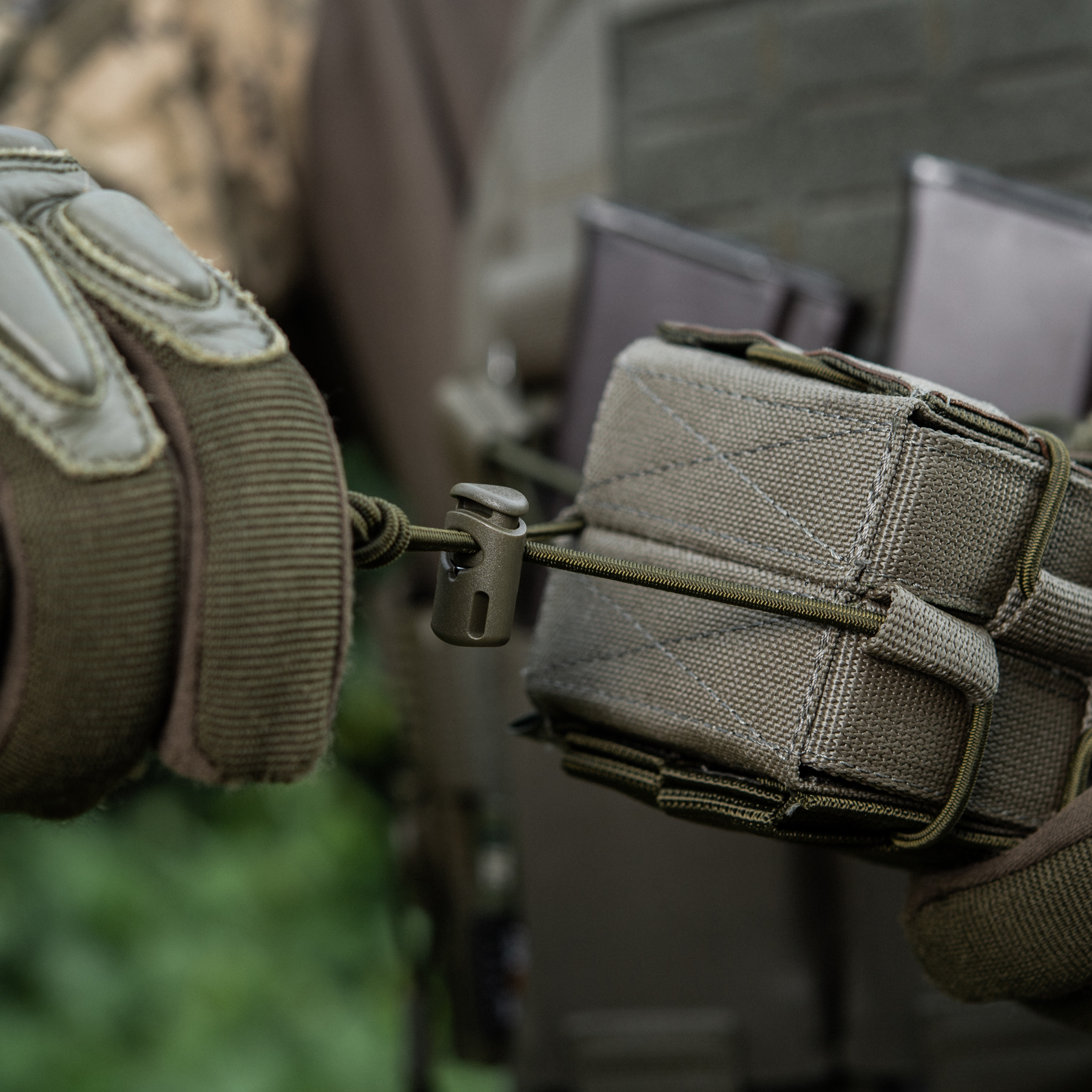 M-Tac подсумок для АК открытый двойной Laser Cut Ranger Green — 20