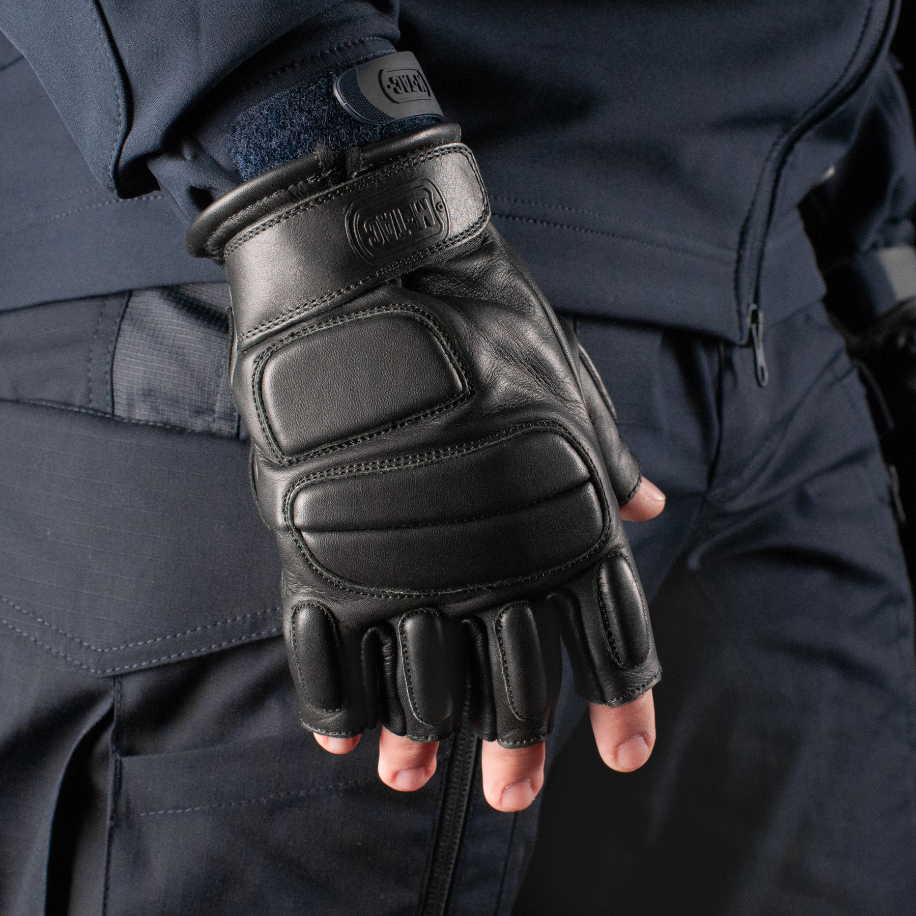 M-Tac перчатки беспалые кожаные Assault Mk.1 Black — 8