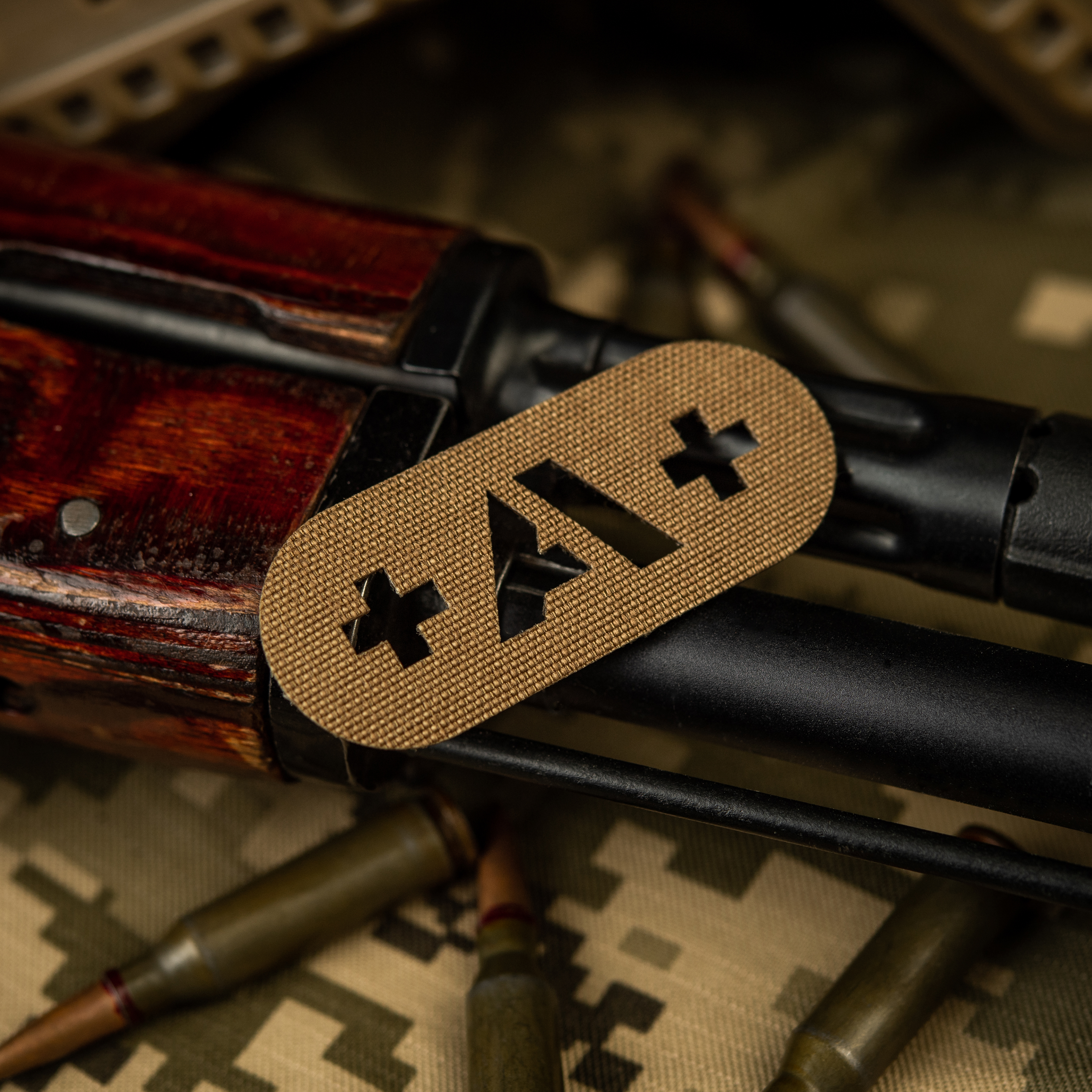 M-Tac нашивка группа крови +A+ сквозная Laser Cut Coyote — 3