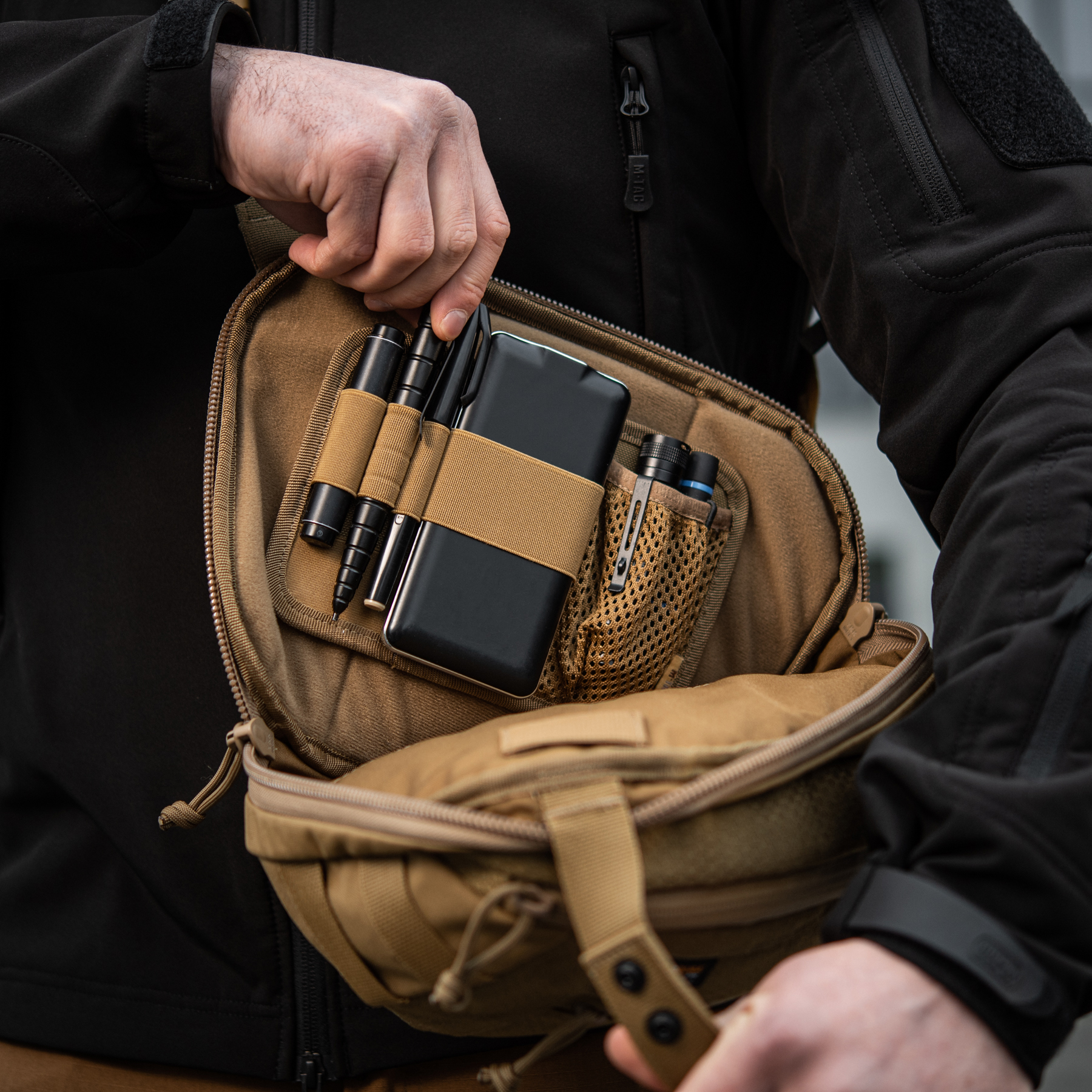 M-Tac сумка Sphaera Hex Hardsling Bag Large Elite Coyote — 17