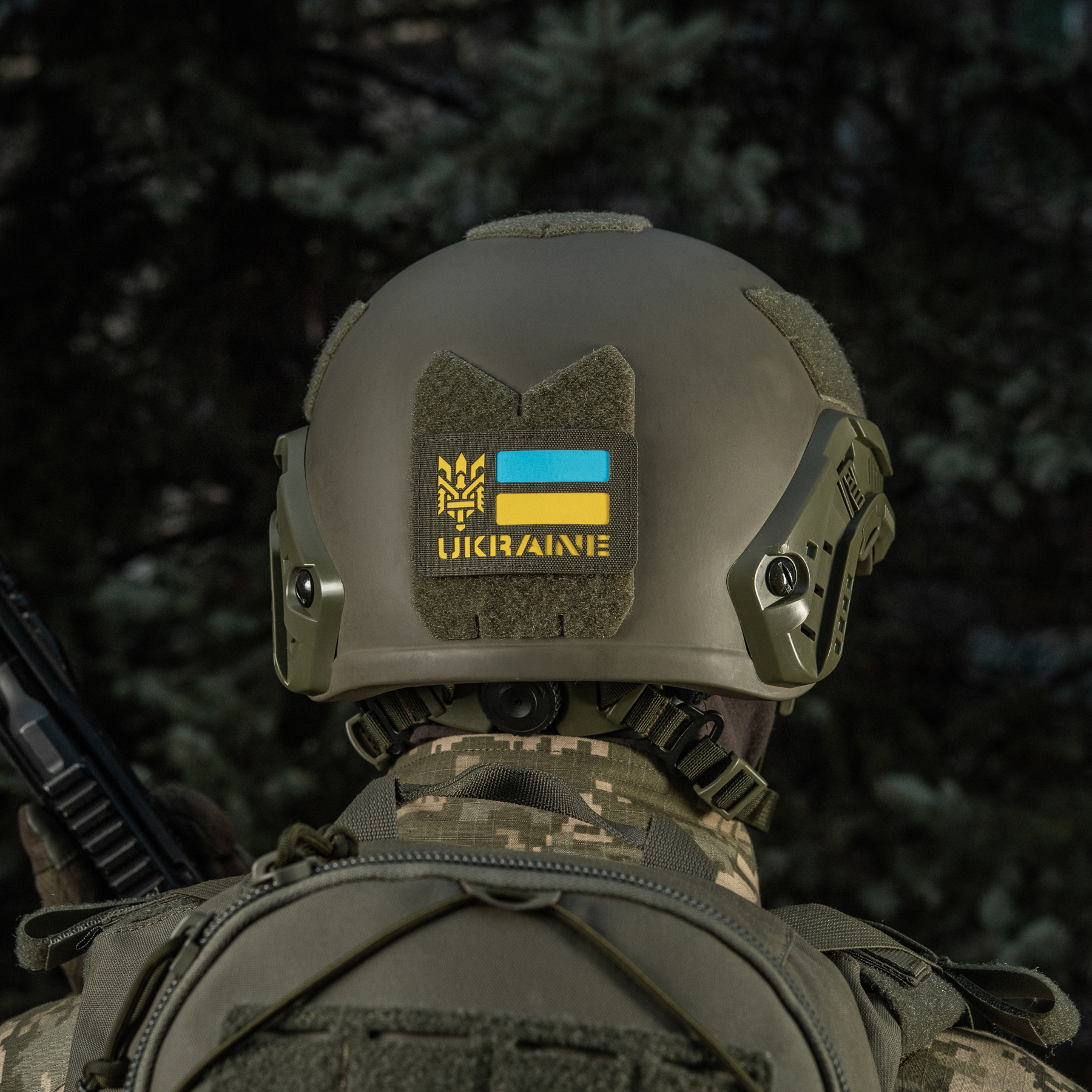 M-Tac нашивка Ukraine (с Тризубом) Laser Cut Ranger Green/Yellow/Blue/GID — 16