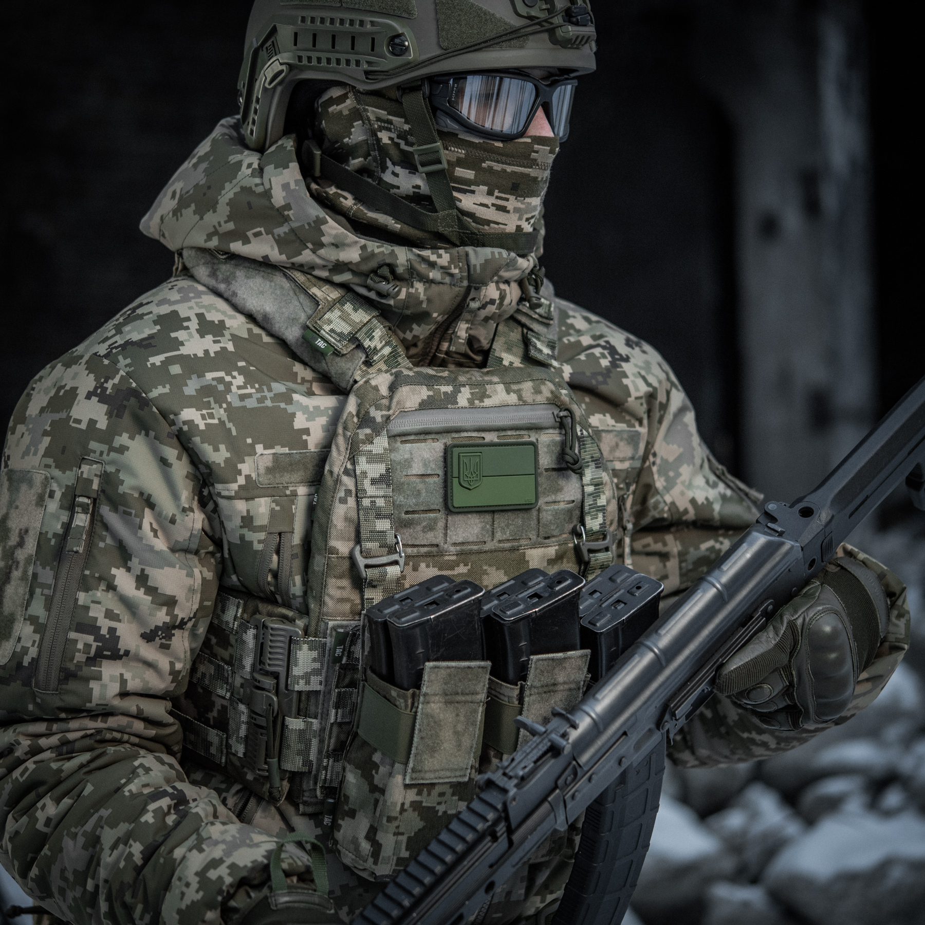 M-Tac нашивка флаг Украины с малым гербом PVC олива — 6