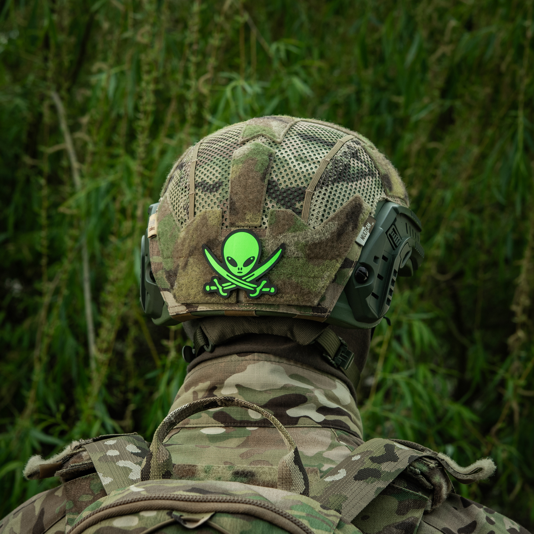 M-Tac нашивка НЛО оператор GID Black/Green — 14
