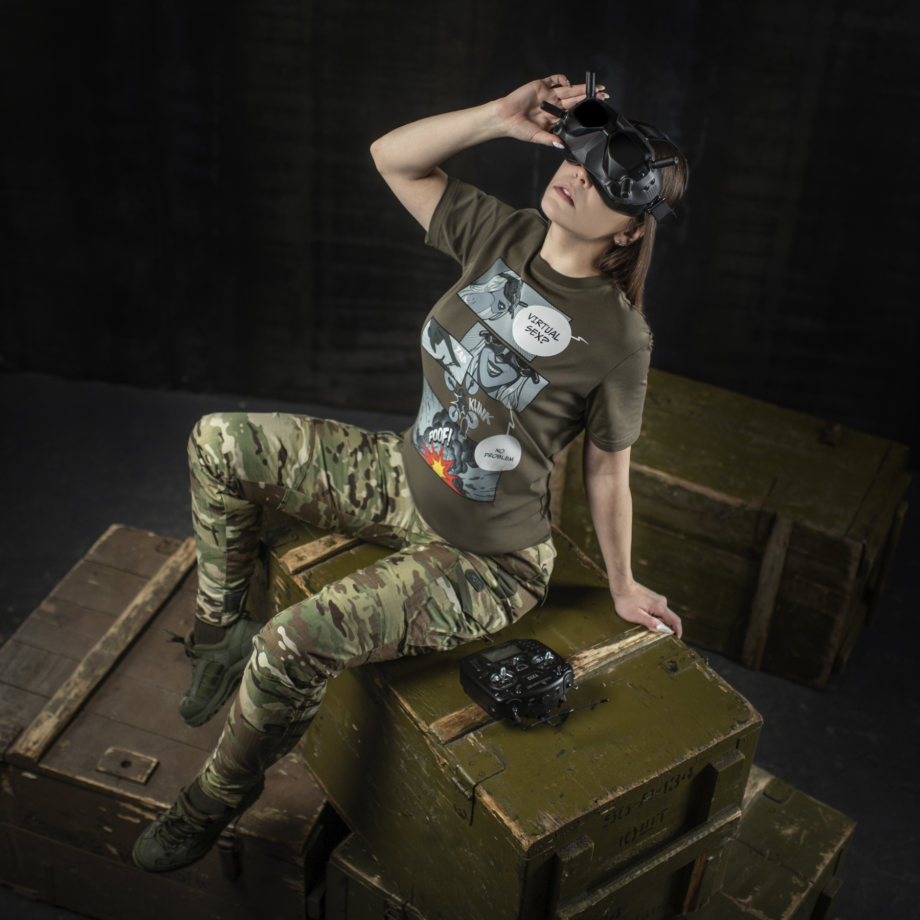 M-Tac футболка Comics Drone Girl Dark Olive — 12