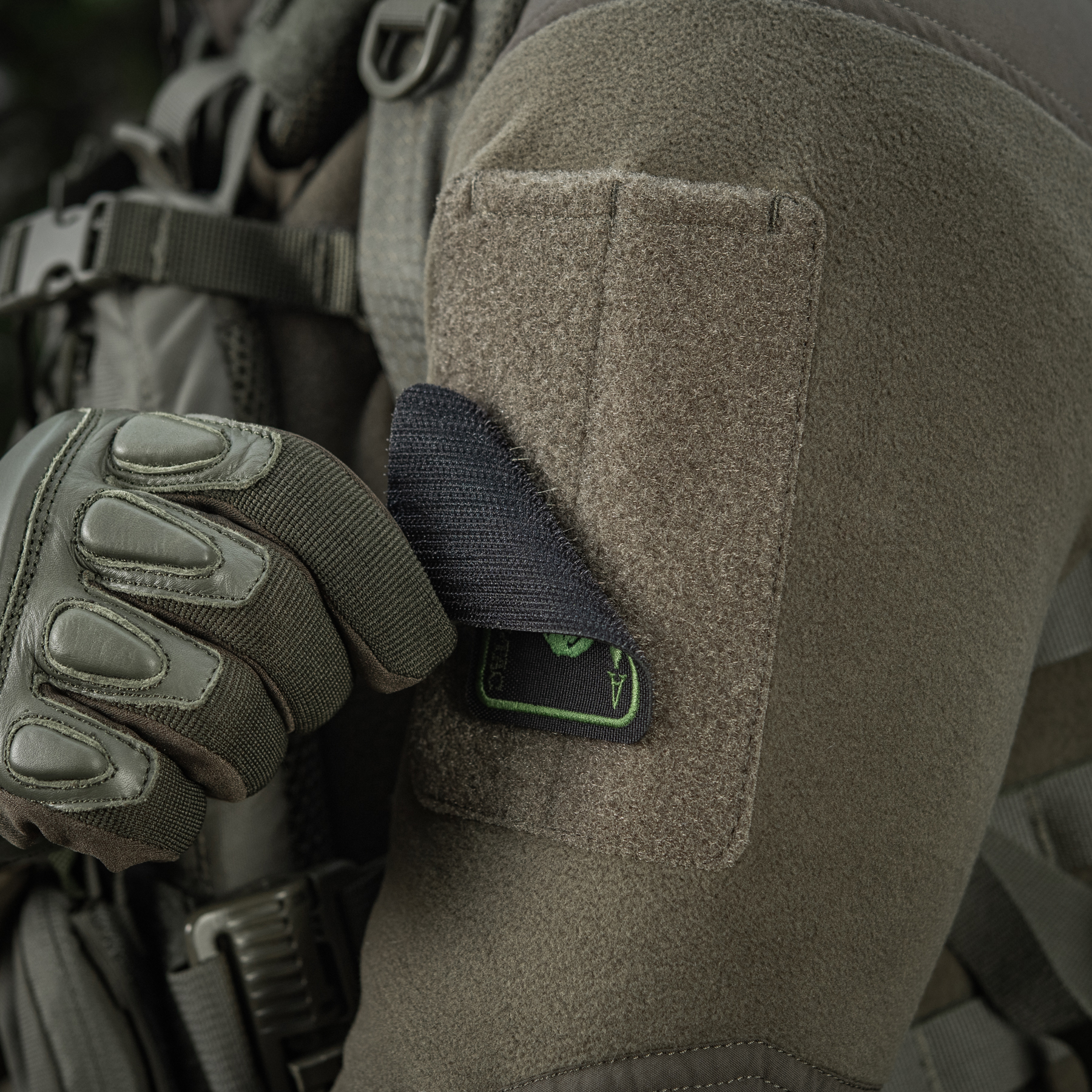 M-Tac нашивка Face of war (вишивка) Black/Olive — 9