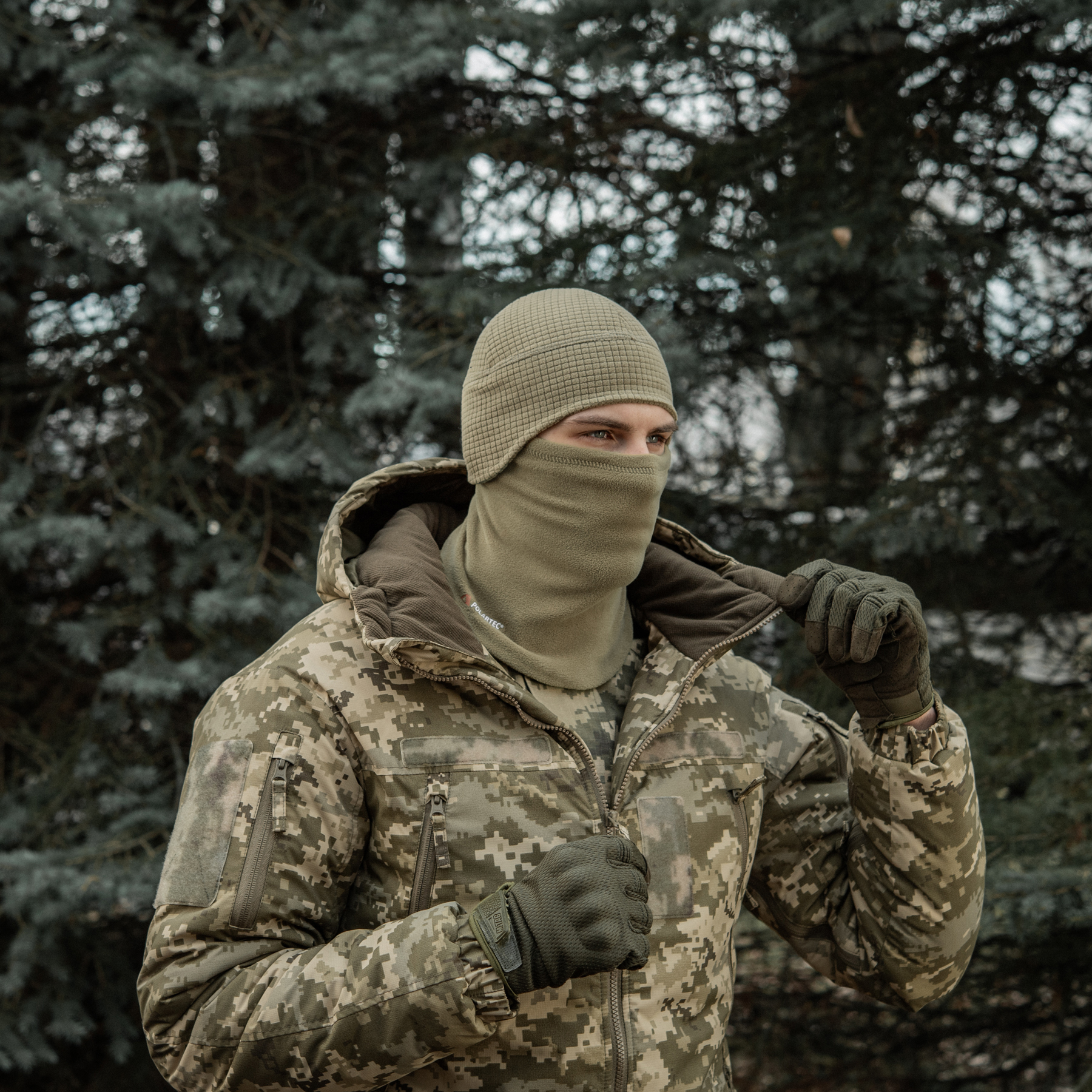 M-Tac шапка-подшлемник Gen.II флис рип-стоп Tan — 9