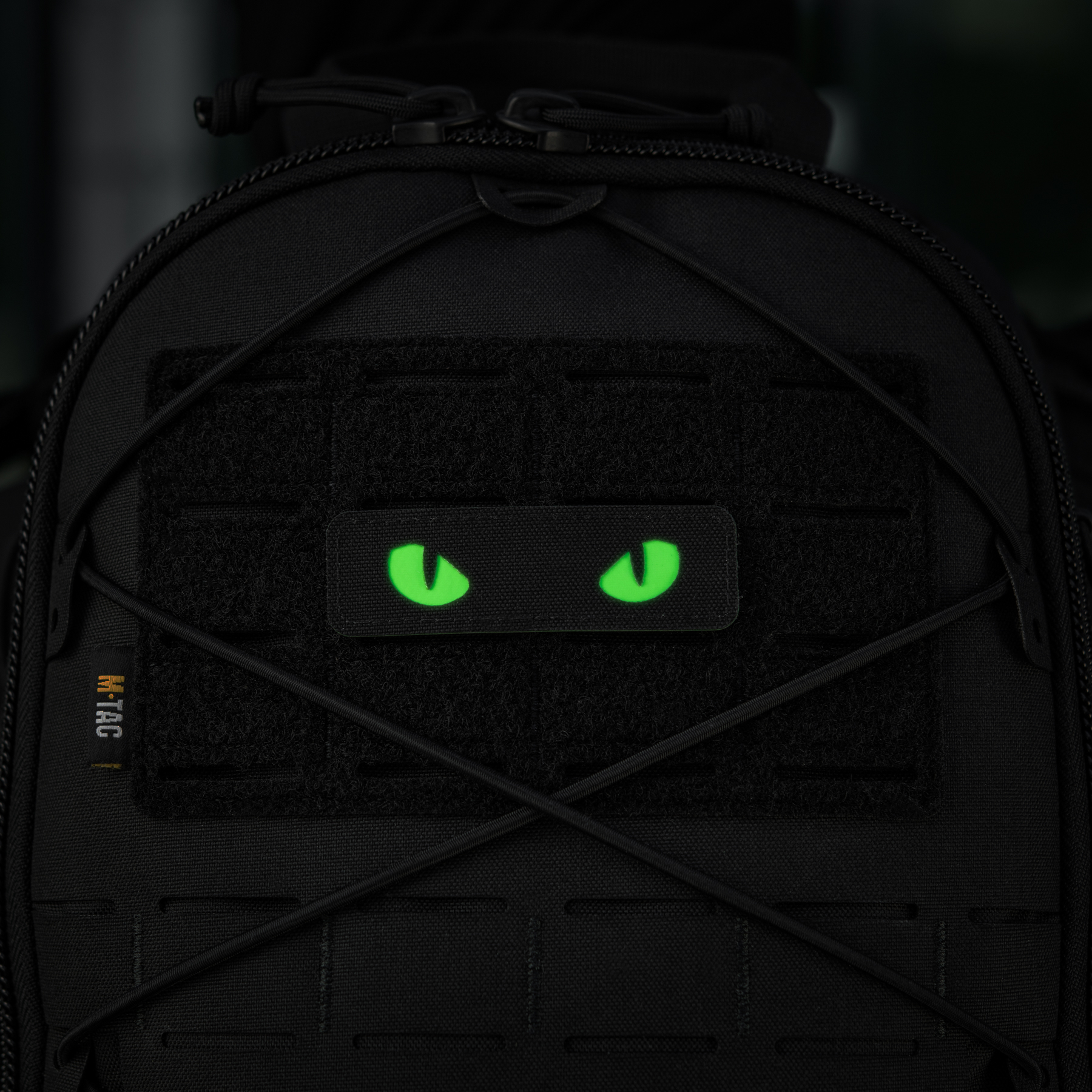 M-Tac нашивка Cat Eyes Laser Cut Black/Green/GID — 18