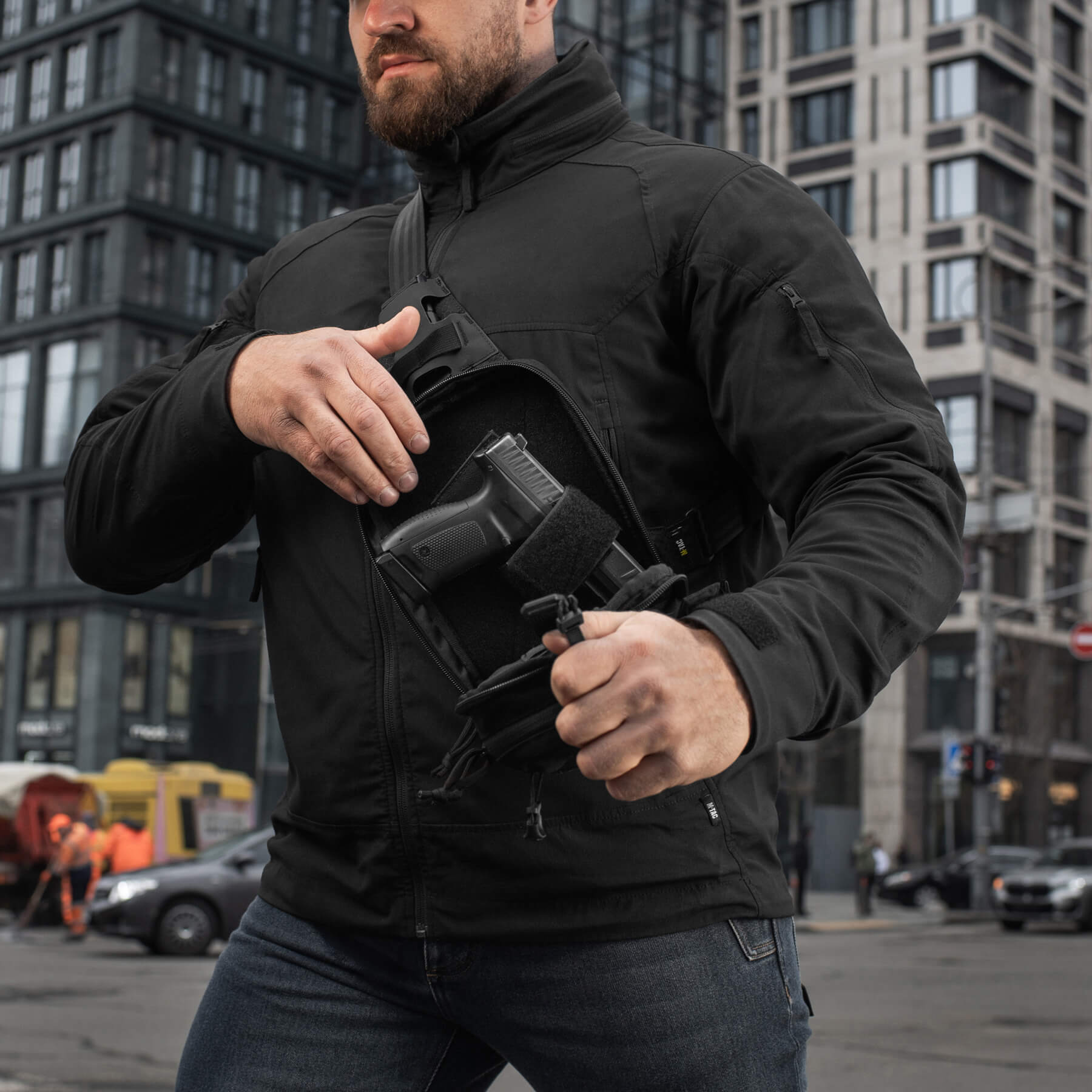 M-Tac сумка Sling Pistol Bag Hex Black — 24