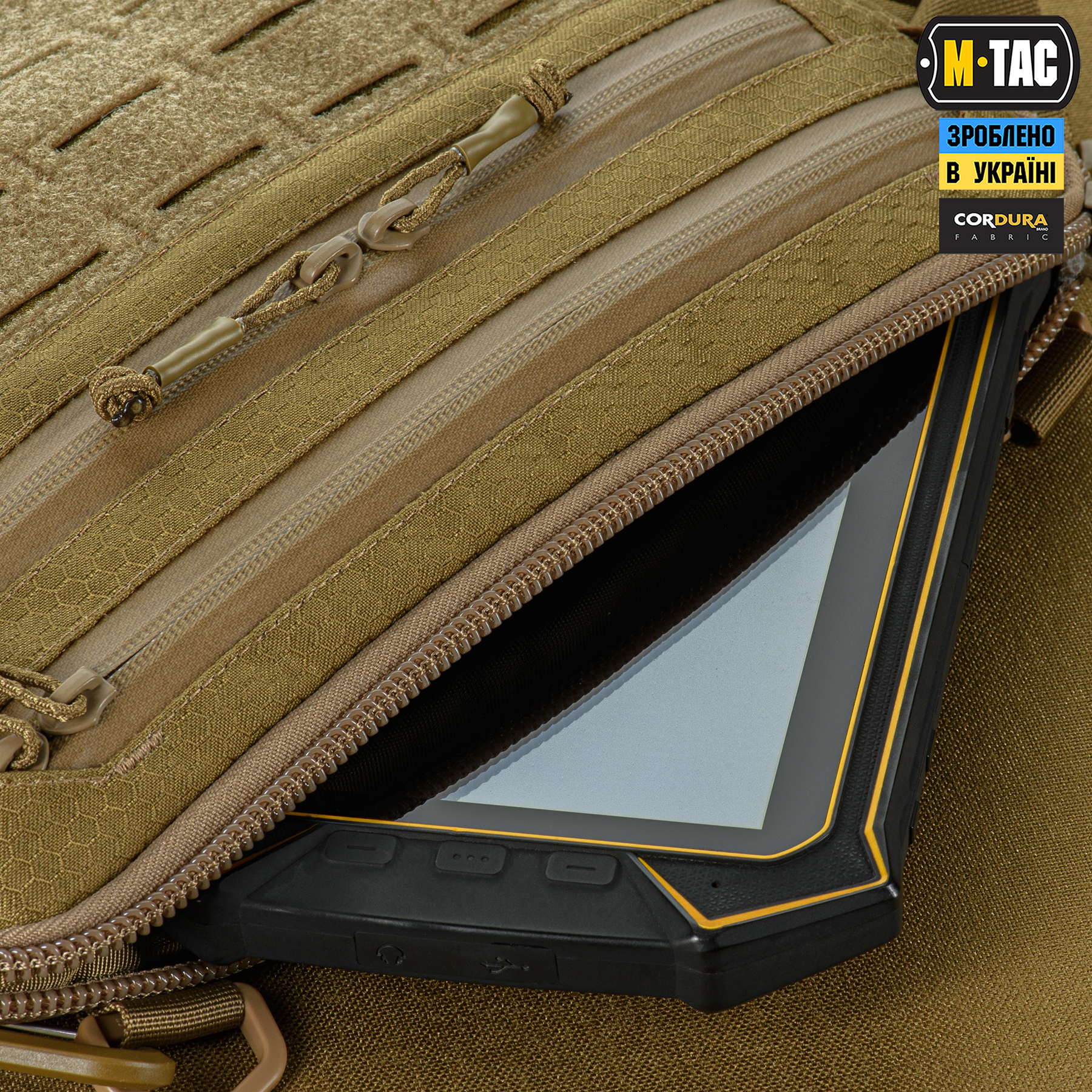 M-Tac сумка Admin Bag Medium Elite с липучкой Hex Coyote — 7