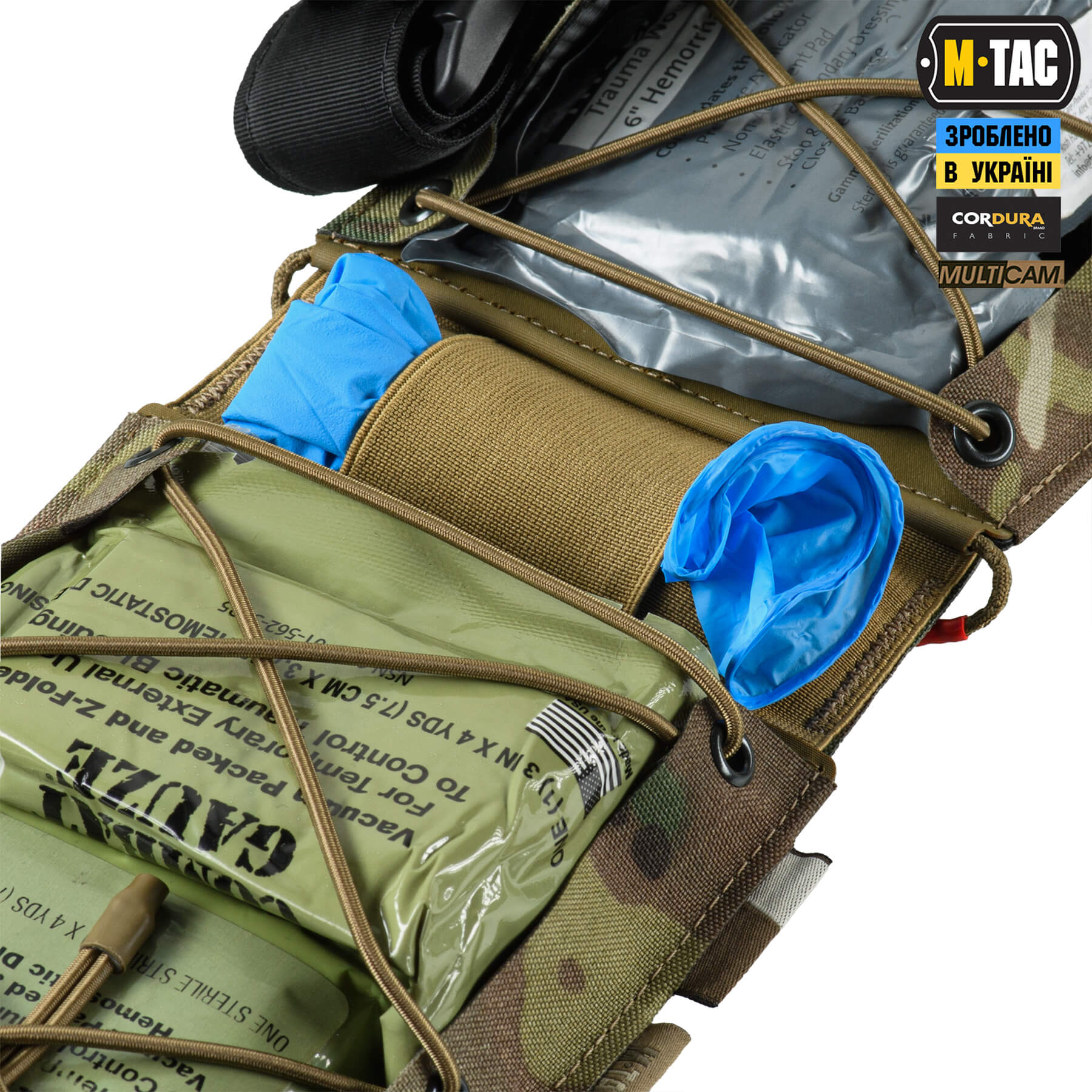 M-Tac Аптечка-вкладыш тактическая индивидуальная IFAK Elite Multicam — 15