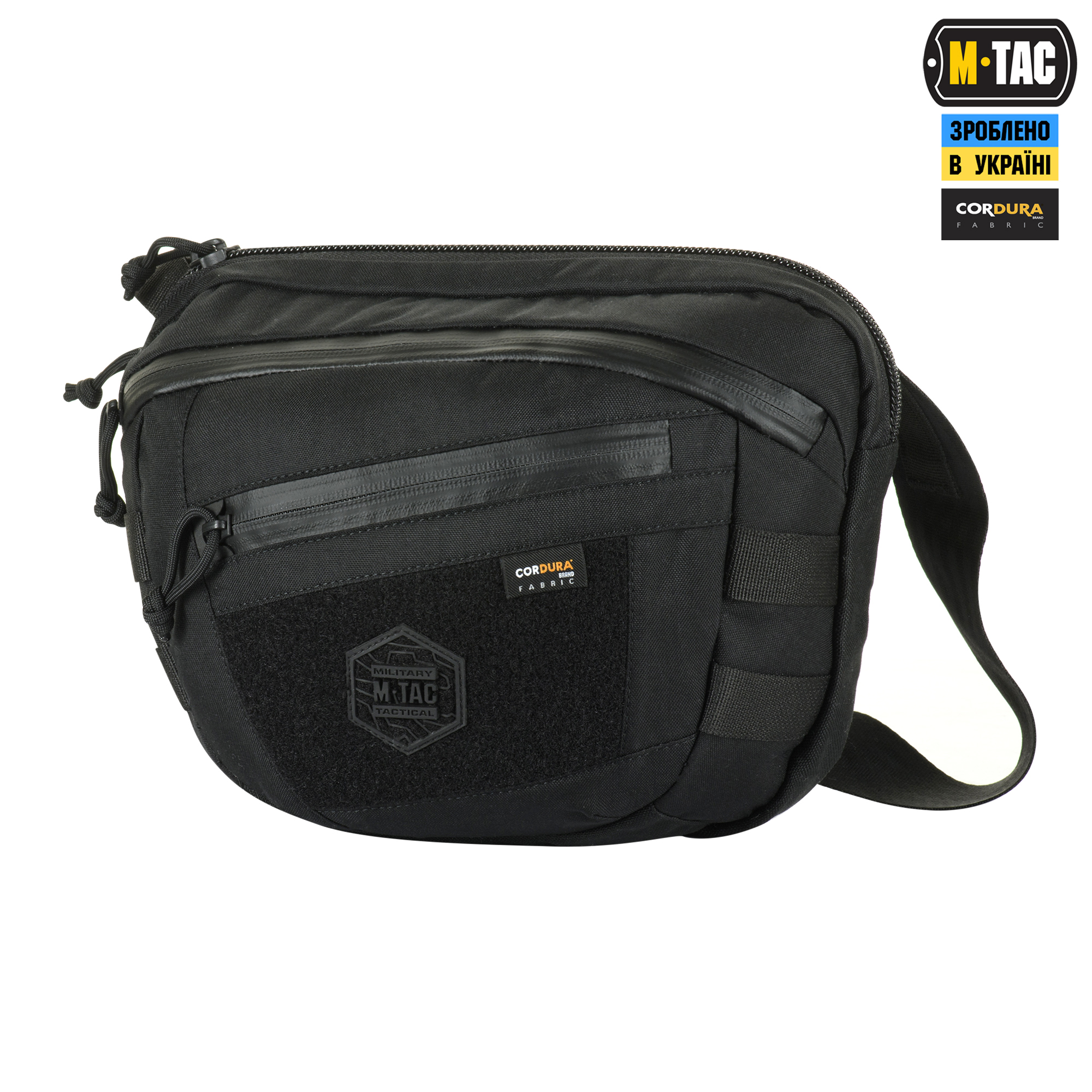 M-Tac сумка Sphaera Hardsling Bag Large с липучкой Elite Black — 2