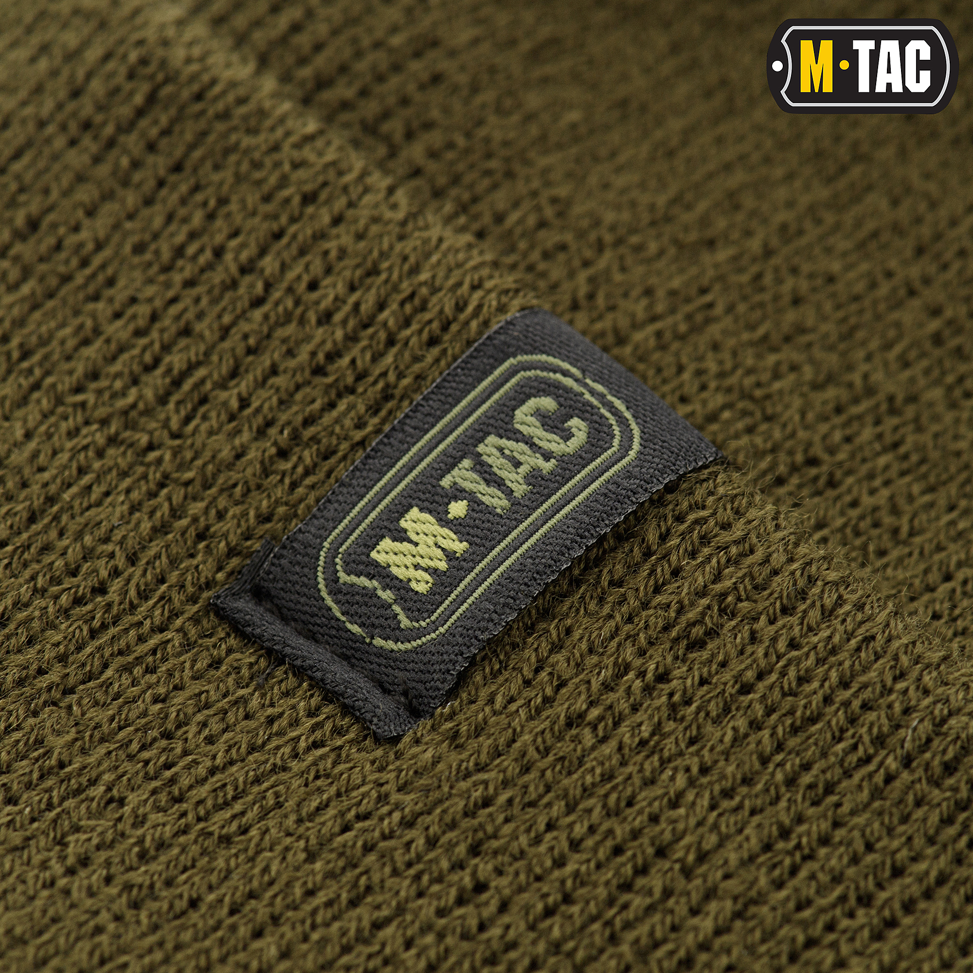 M-Tac шапка тонкая вязка 100% акрил Dark Olive — 7