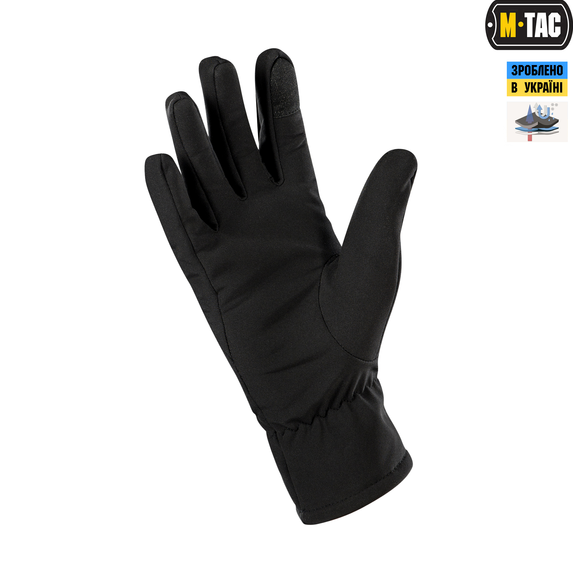 M-Tac перчатки демисезонные Soft Shell Black — 4