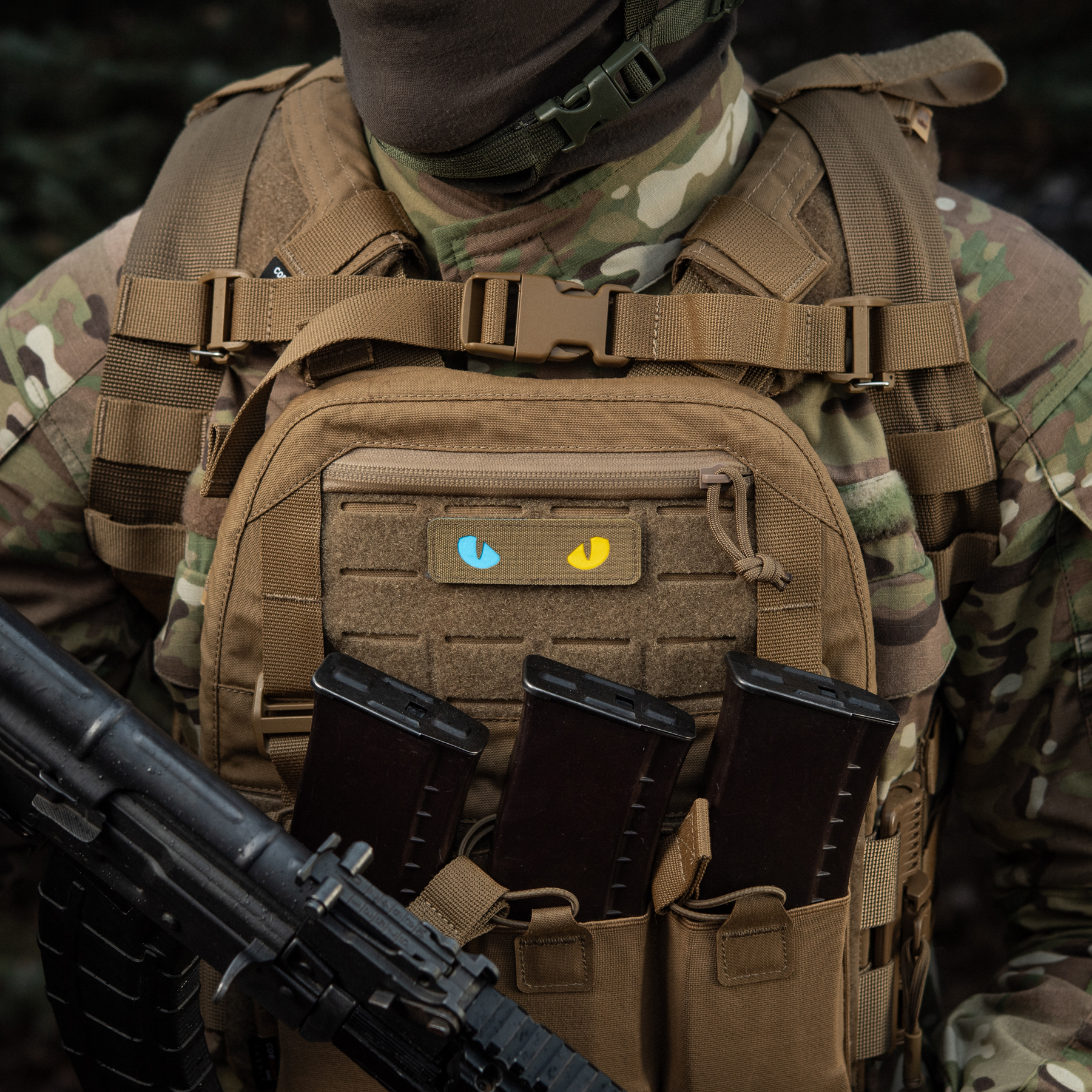 M-Tac нашивка Cat Eyes Laser Cut Coyote/Yellow/Blue/GID — 5