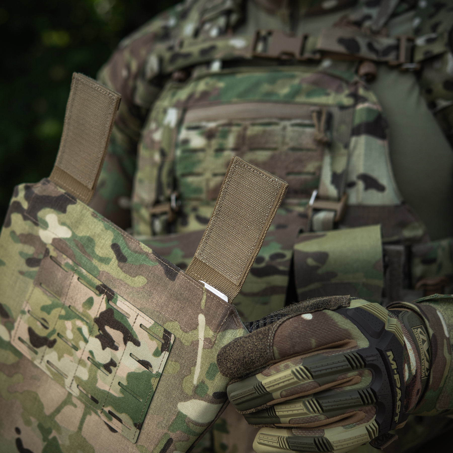 M-Tac фартук противоосколочный с баллистическим пакетом 2 класс (BRONYX) Laser Cut Multicam — 16