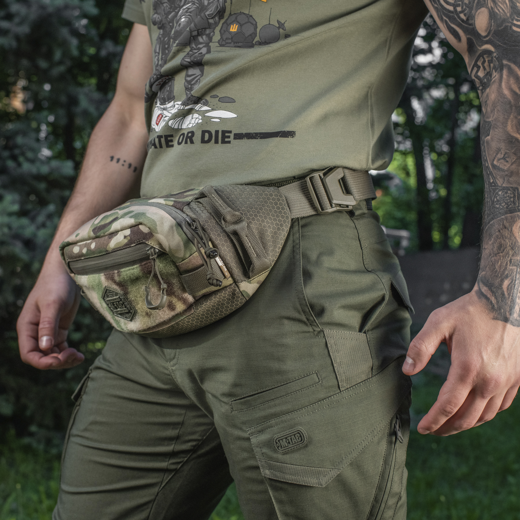 M-Tac сумка Waist Bag Elite Hex Multicam/Ranger Green — 13