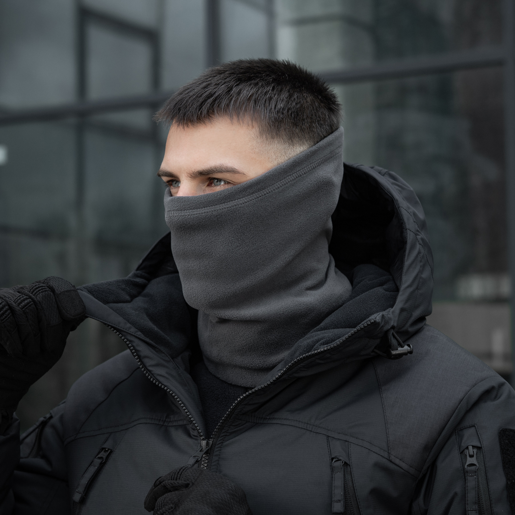 M-Tac шарф-труба длинный Polartec Dark Grey — 9