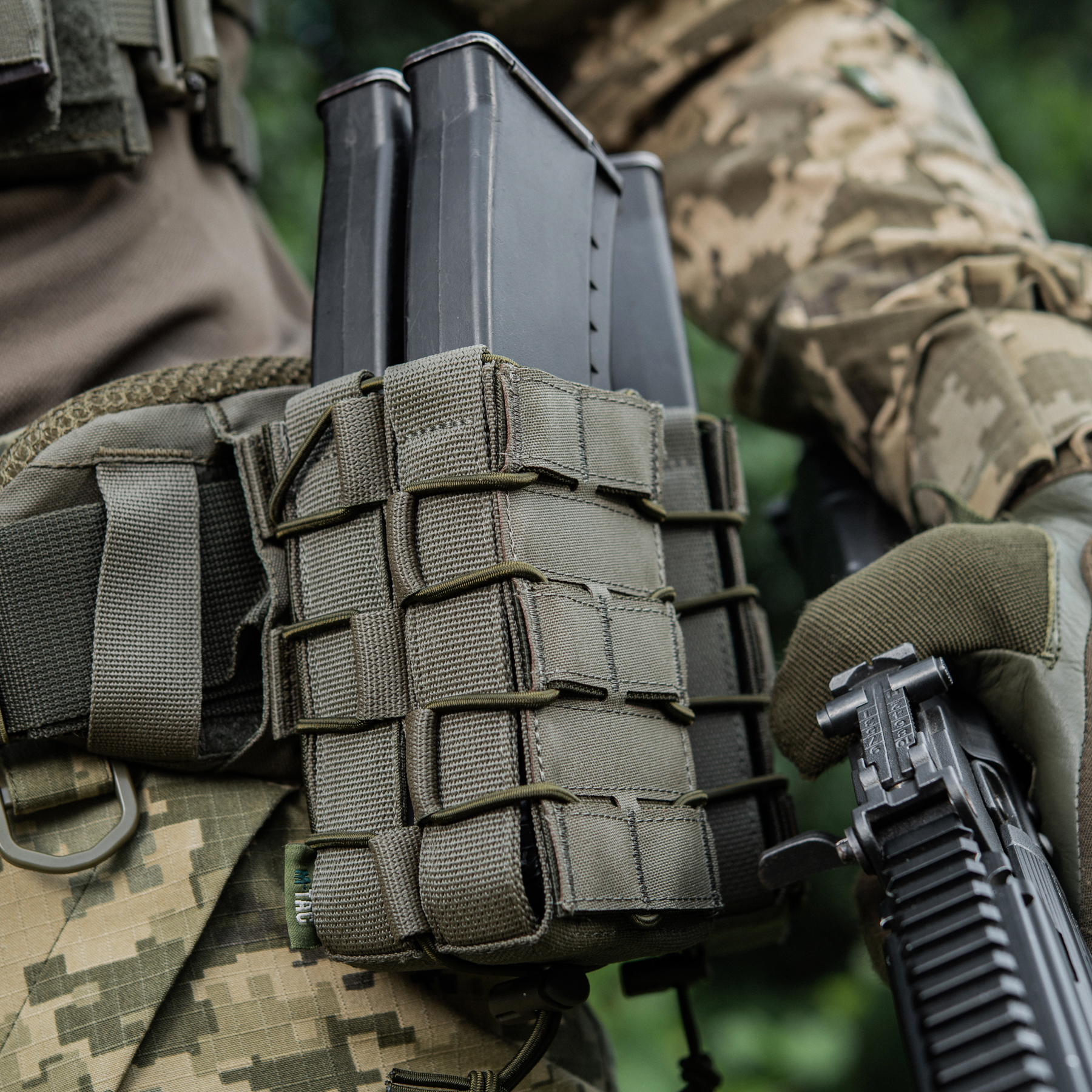 M-Tac подсумок для АК открытый двойной Laser Cut Ranger Green — 15